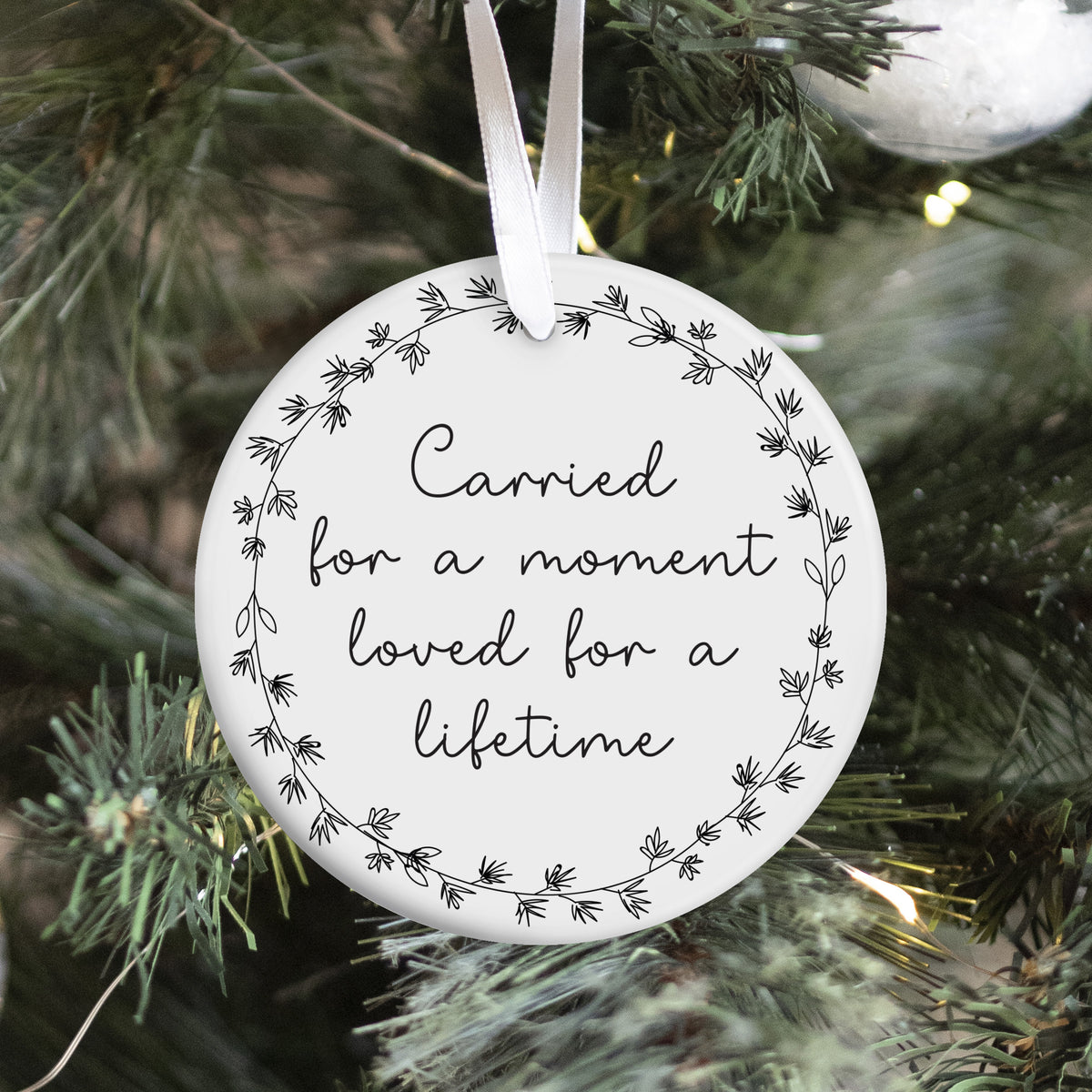 Carried for a Moment Loved for a Lifetime Memorial Ornament, Sympathy Bereavement Remembrance Keepsake Gift