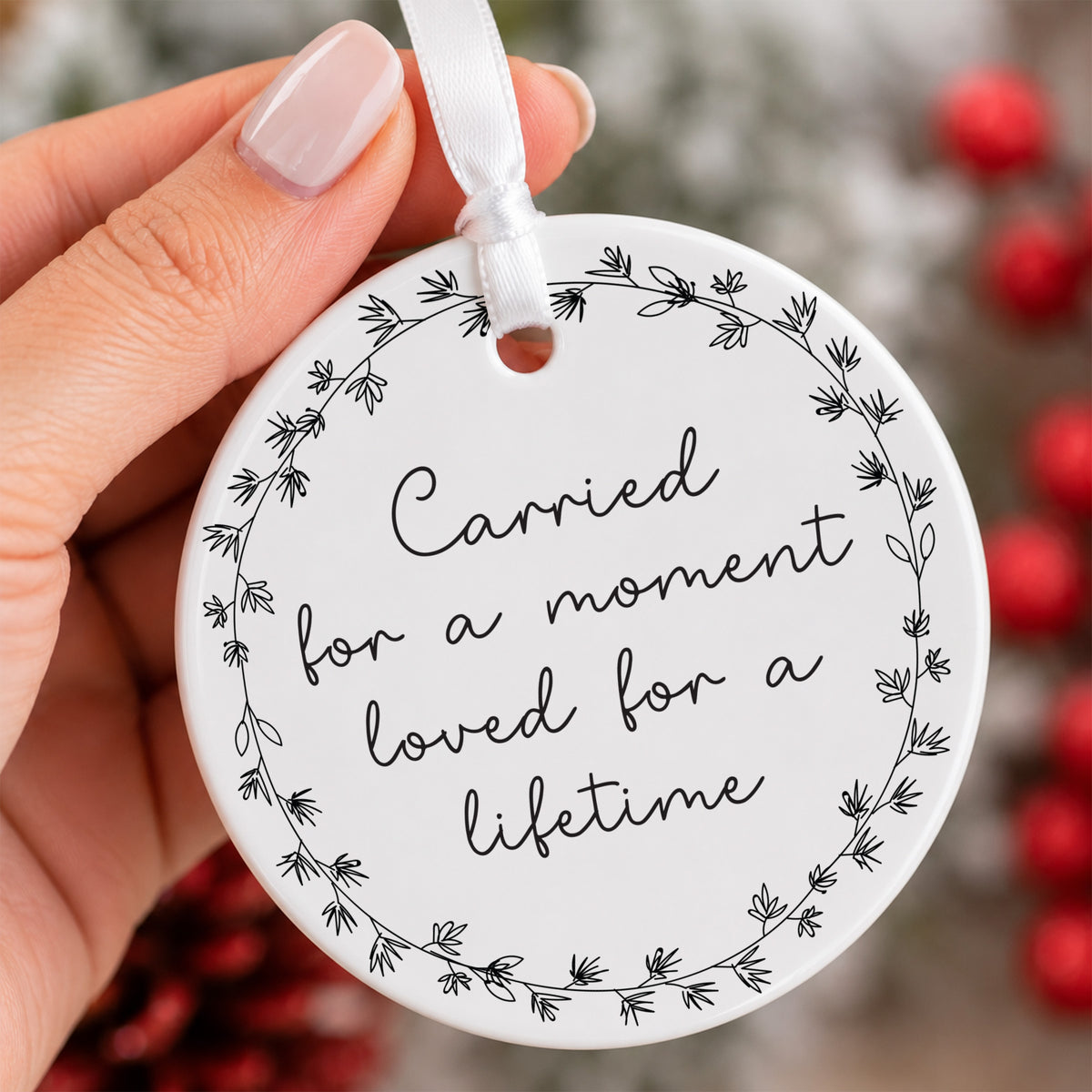 Carried for a Moment Loved for a Lifetime Memorial Ornament, Sympathy Bereavement Remembrance Keepsake Gift
