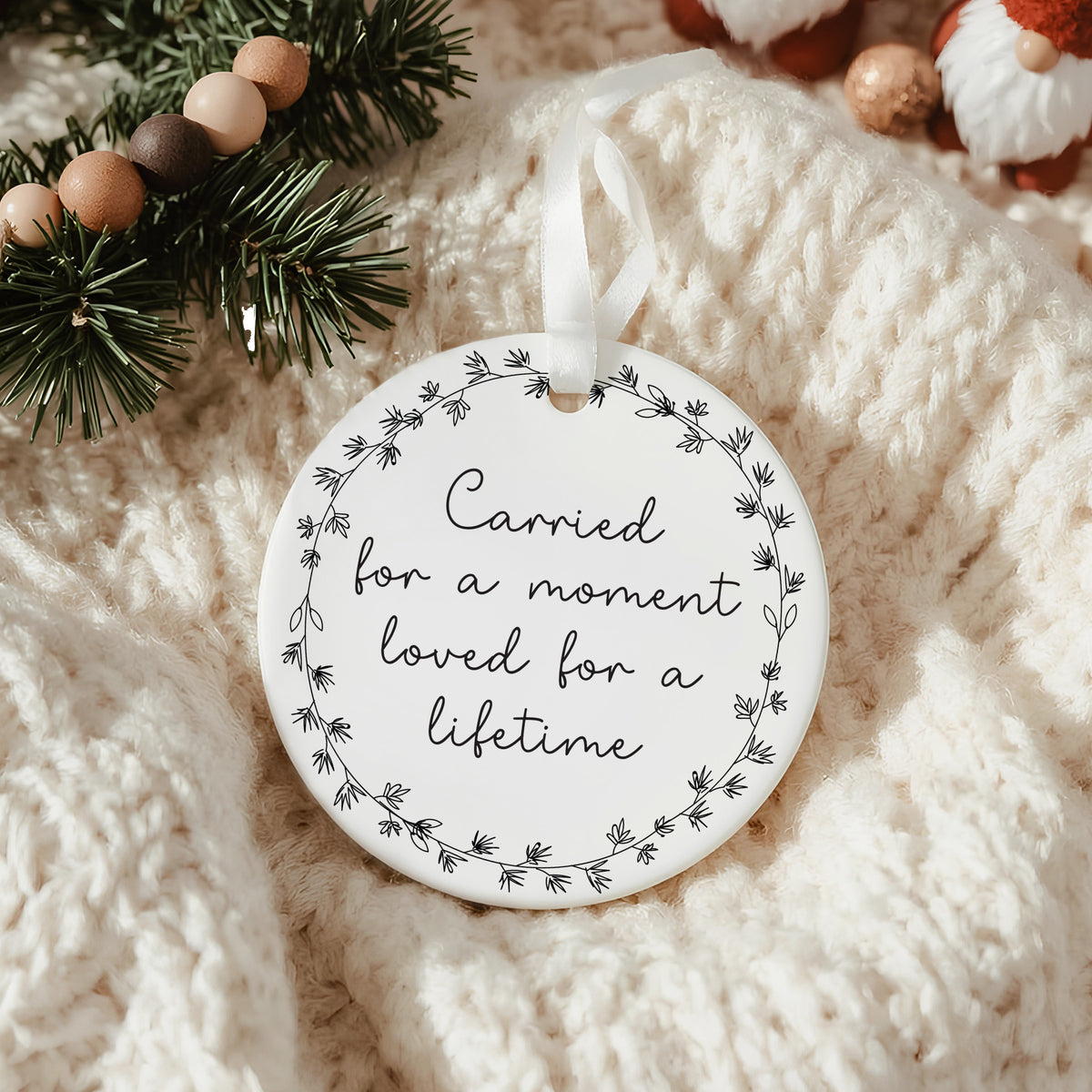Carried for a Moment Loved for a Lifetime Memorial Ornament, Sympathy Bereavement Remembrance Keepsake Gift