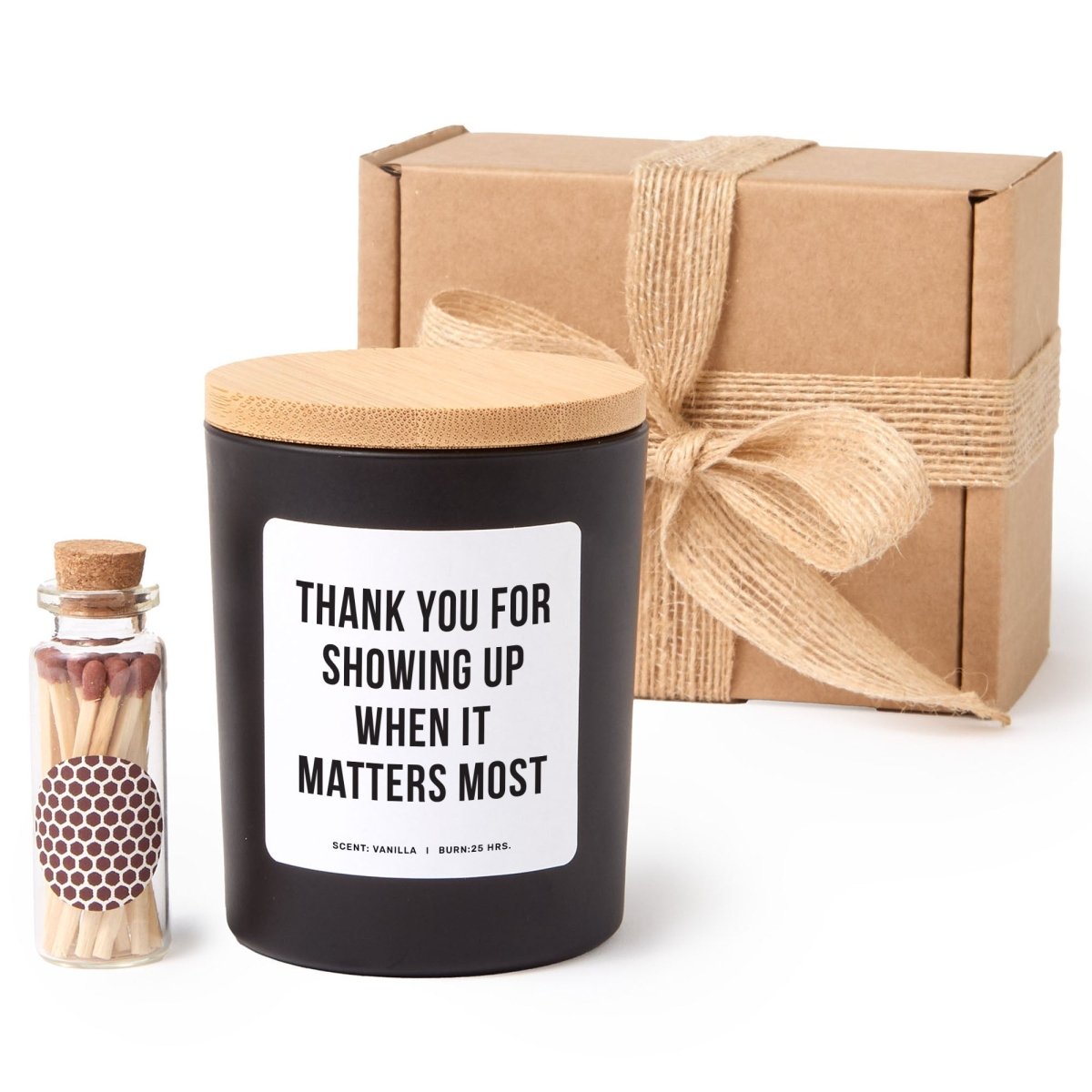 Appreciation Soy Candle Gift for Friend Support Thank You Present, Comes with Matches Free Gift Wrap