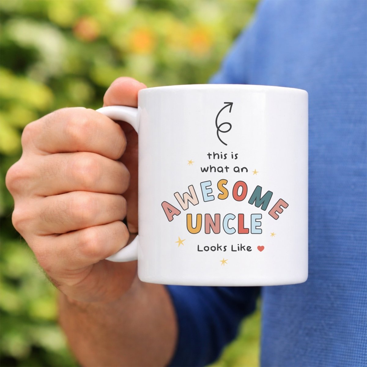 Awesome Uncle Mug, Fun Gift from Niece or Nephew, Father's Day Birthday Christmas Present 11oz