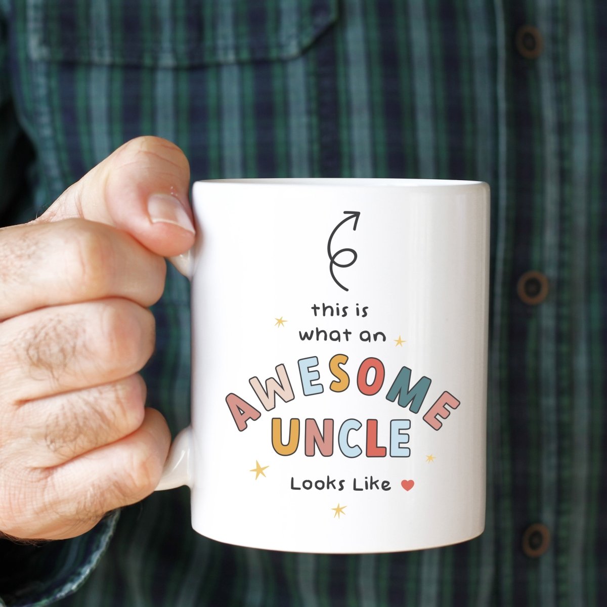 Awesome Uncle Mug, Fun Gift from Niece or Nephew, Father's Day Birthday Christmas Present 11oz