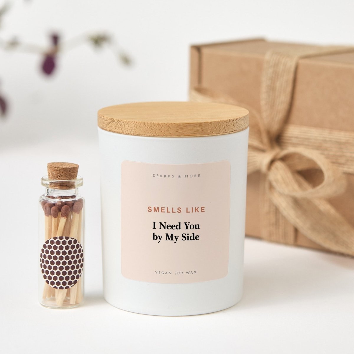Bridesmaid Proposal Candle, I Need You by My Side Gift for Wedding Party, Soy Candle with Gift Box and Mini Matches