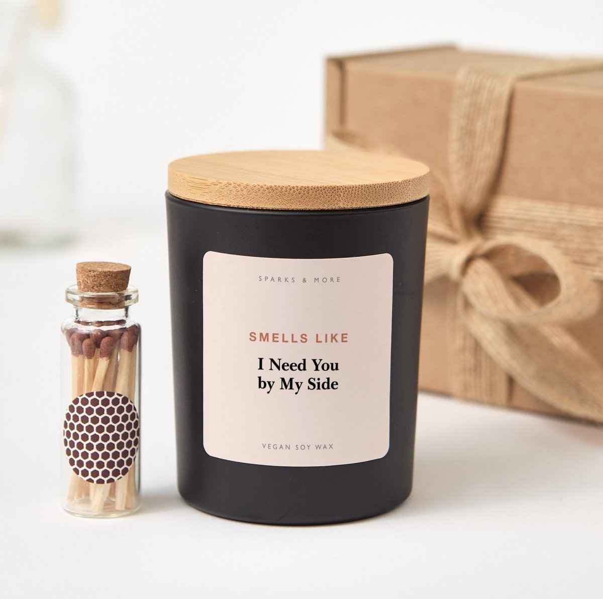 Bridesmaid Proposal Candle, I Need You by My Side Gift for Wedding Party, Soy Candle with Gift Box and Mini Matches