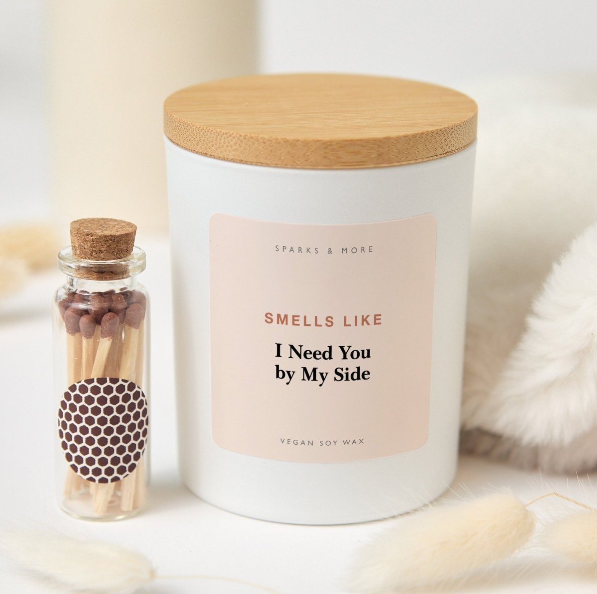 Bridesmaid Proposal Candle, I Need You by My Side Gift for Wedding Party, Soy Candle with Gift Box and Mini Matches