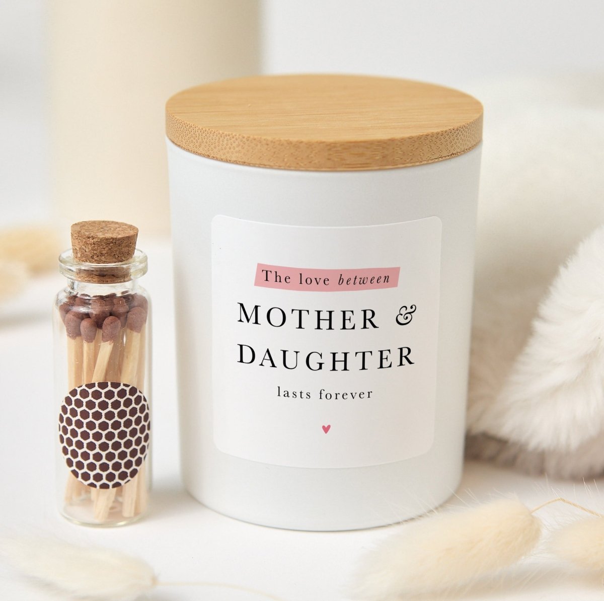 Candle for Dad, The Love Between Father & Daughter Lasts Forever, with Ribboned Gift Box and Mini Matches