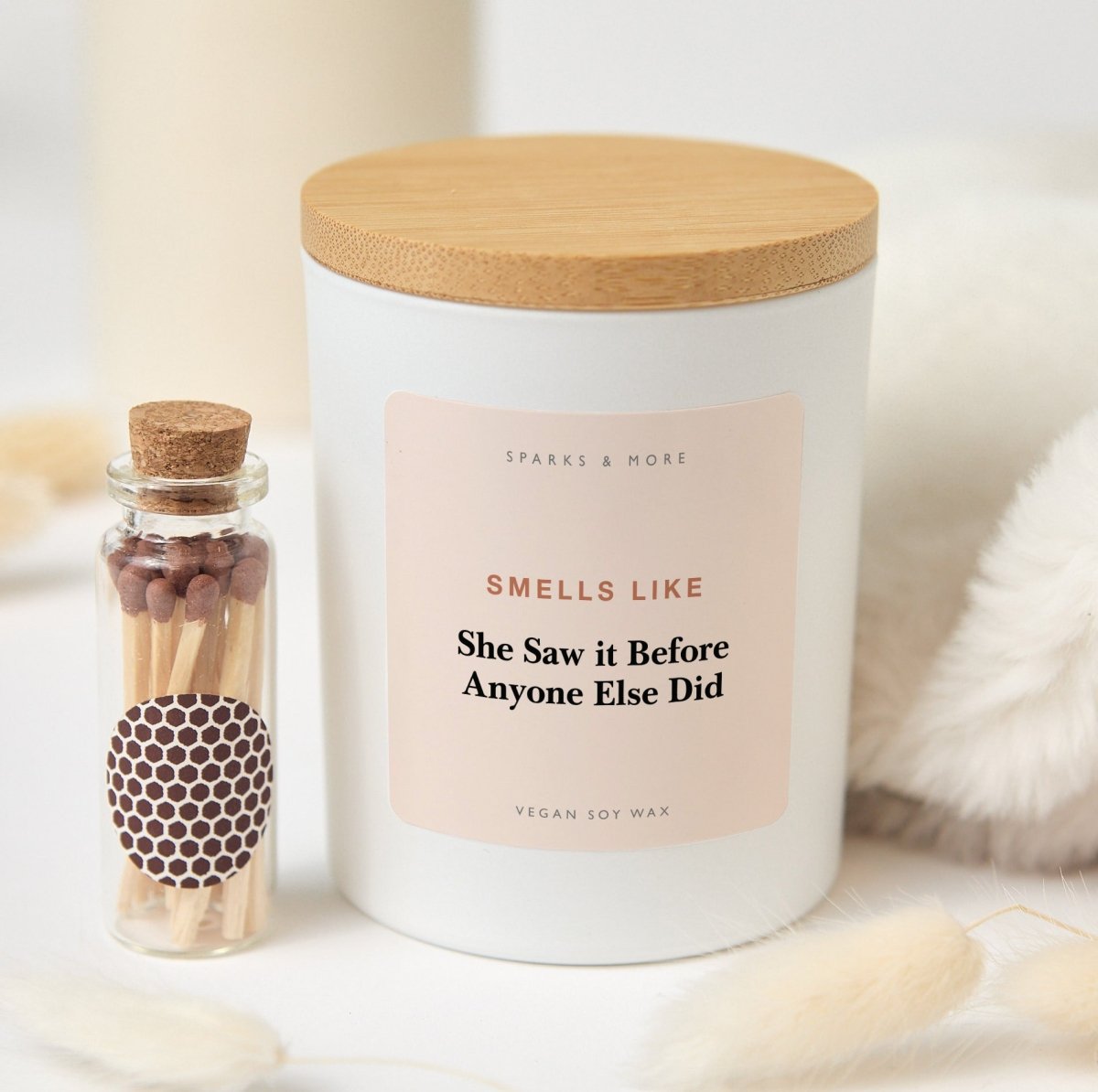 Coach Candle, She Saw it Before Anyone Else Did Gift for Coach, Mentor or Teacher, Soy Candle with Gift Box