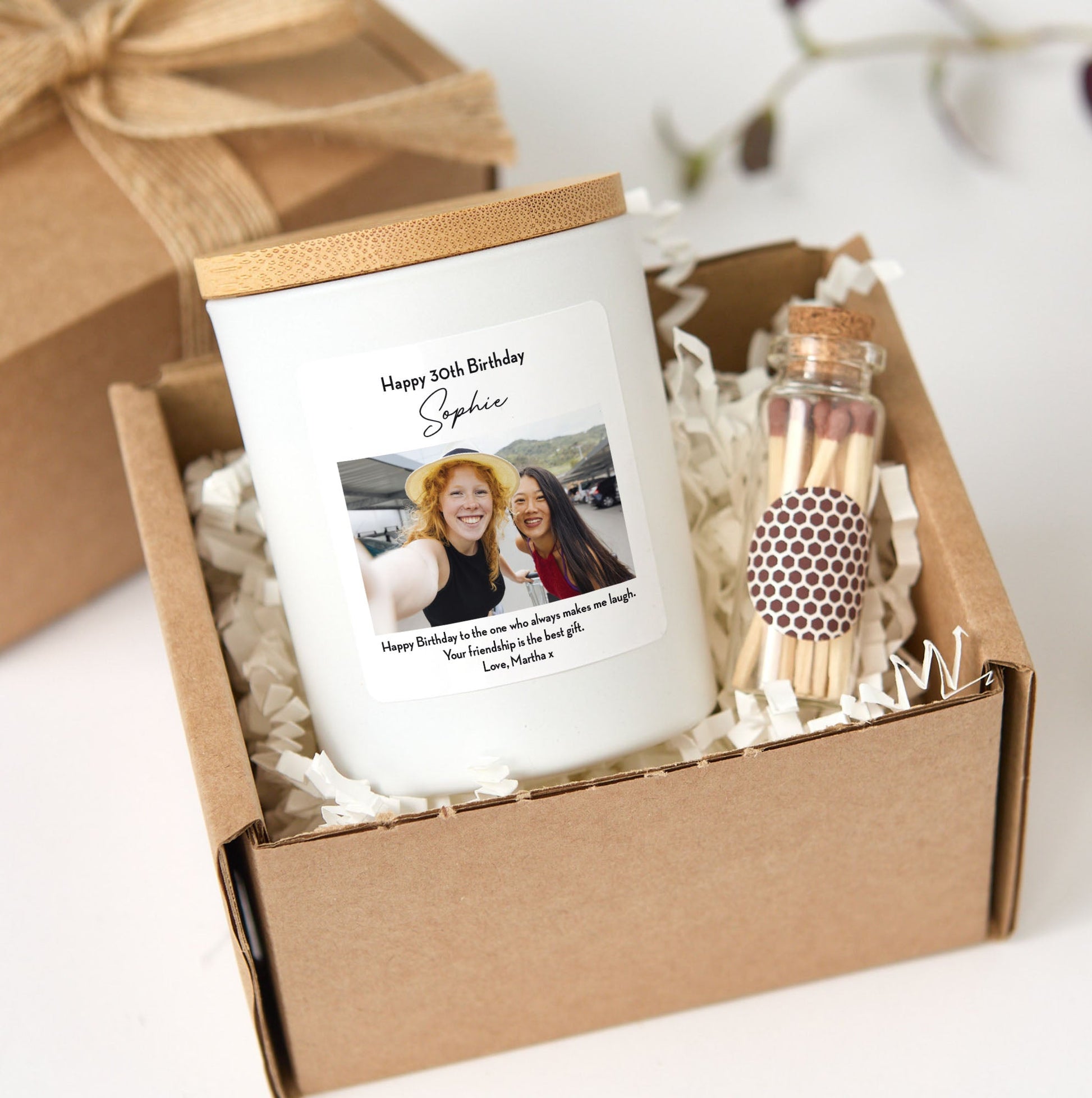 Custom Photo Birthday Candle with Gift Box | Personalized Picture Candle | 30th 40th 50th 60th Birthday Gift