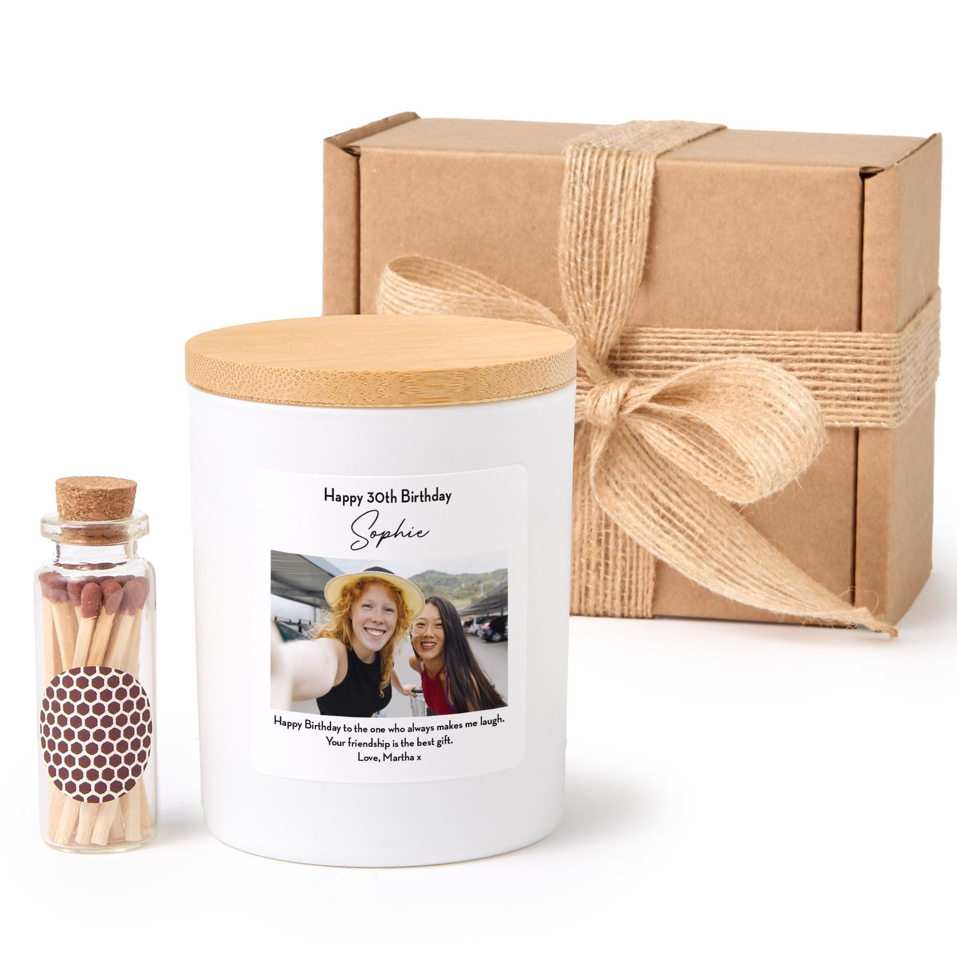 Custom Photo Birthday Candle with Gift Box | Personalized Picture Candle | 30th 40th 50th 60th Birthday Gift