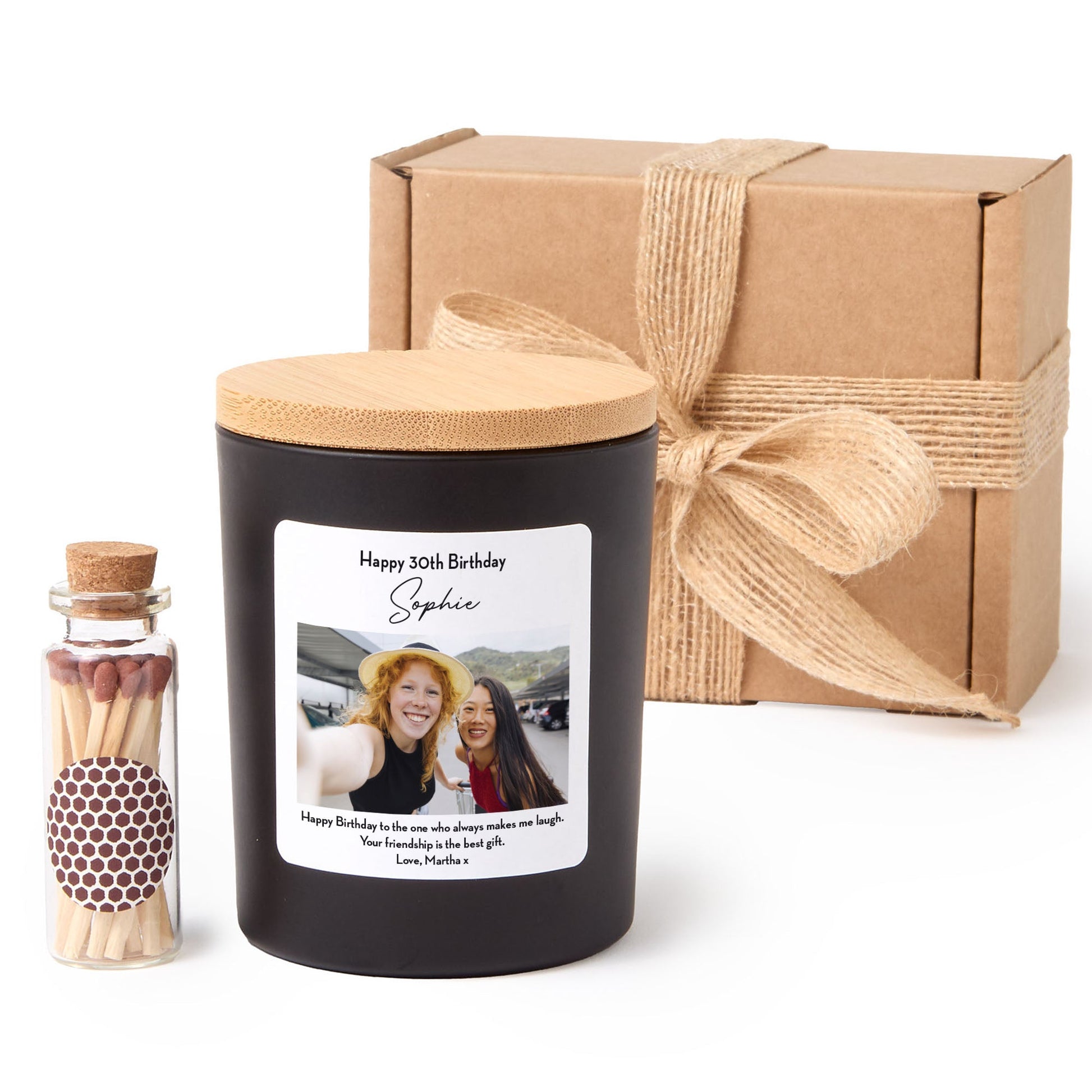Custom Photo Birthday Candle with Gift Box | Personalized Picture Candle | 30th 40th 50th 60th Birthday Gift