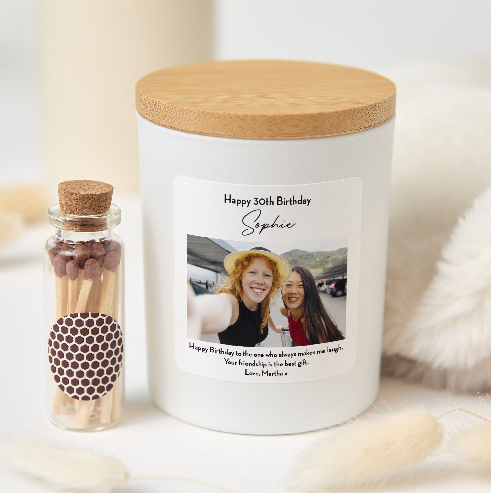 Custom Photo Birthday Candle with Gift Box | Personalized Picture Candle | 30th 40th 50th 60th Birthday Gift