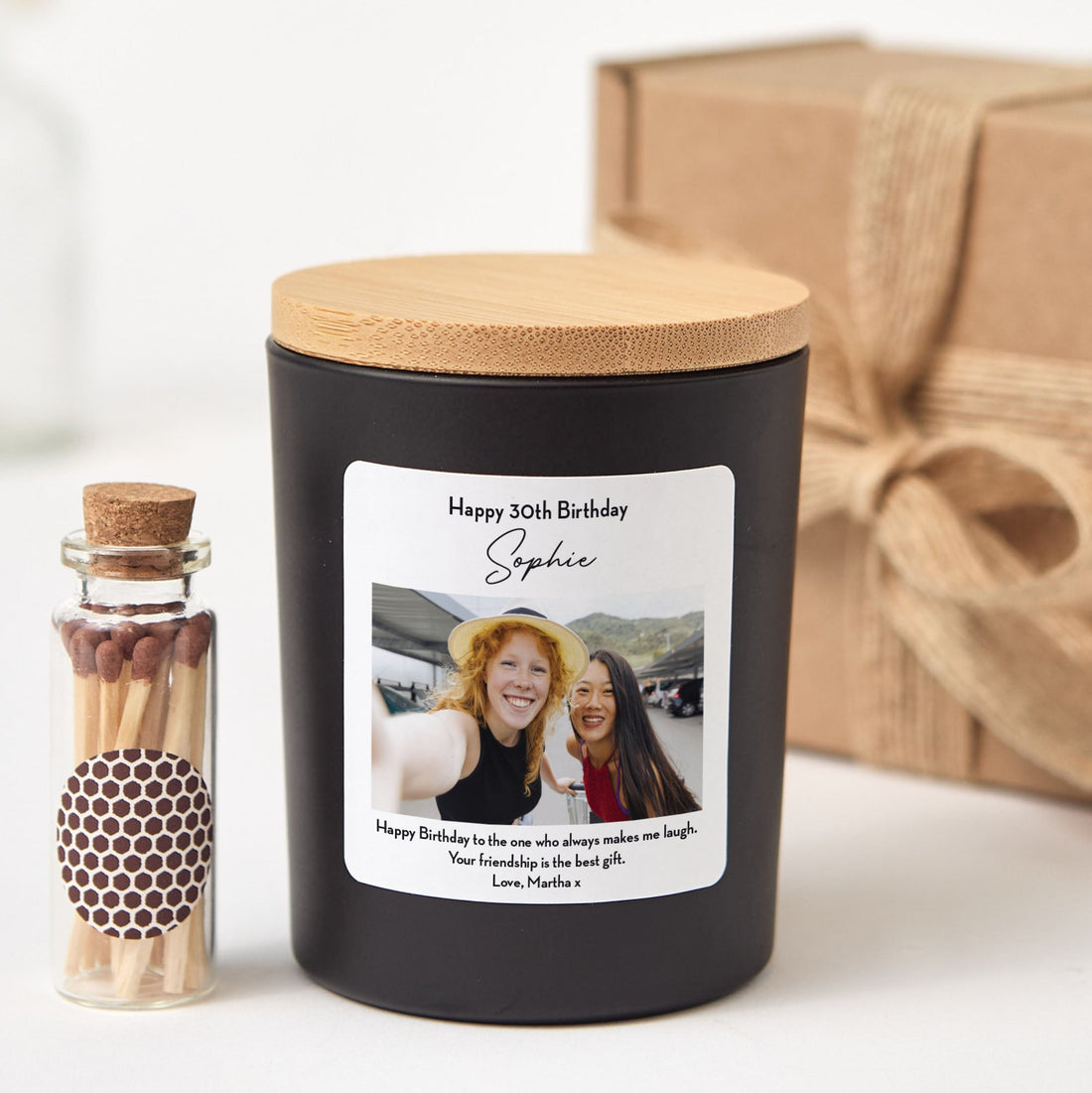 Custom Photo Birthday Candle with Gift Box | Personalized Picture Candle | 30th 40th 50th 60th Birthday Gift