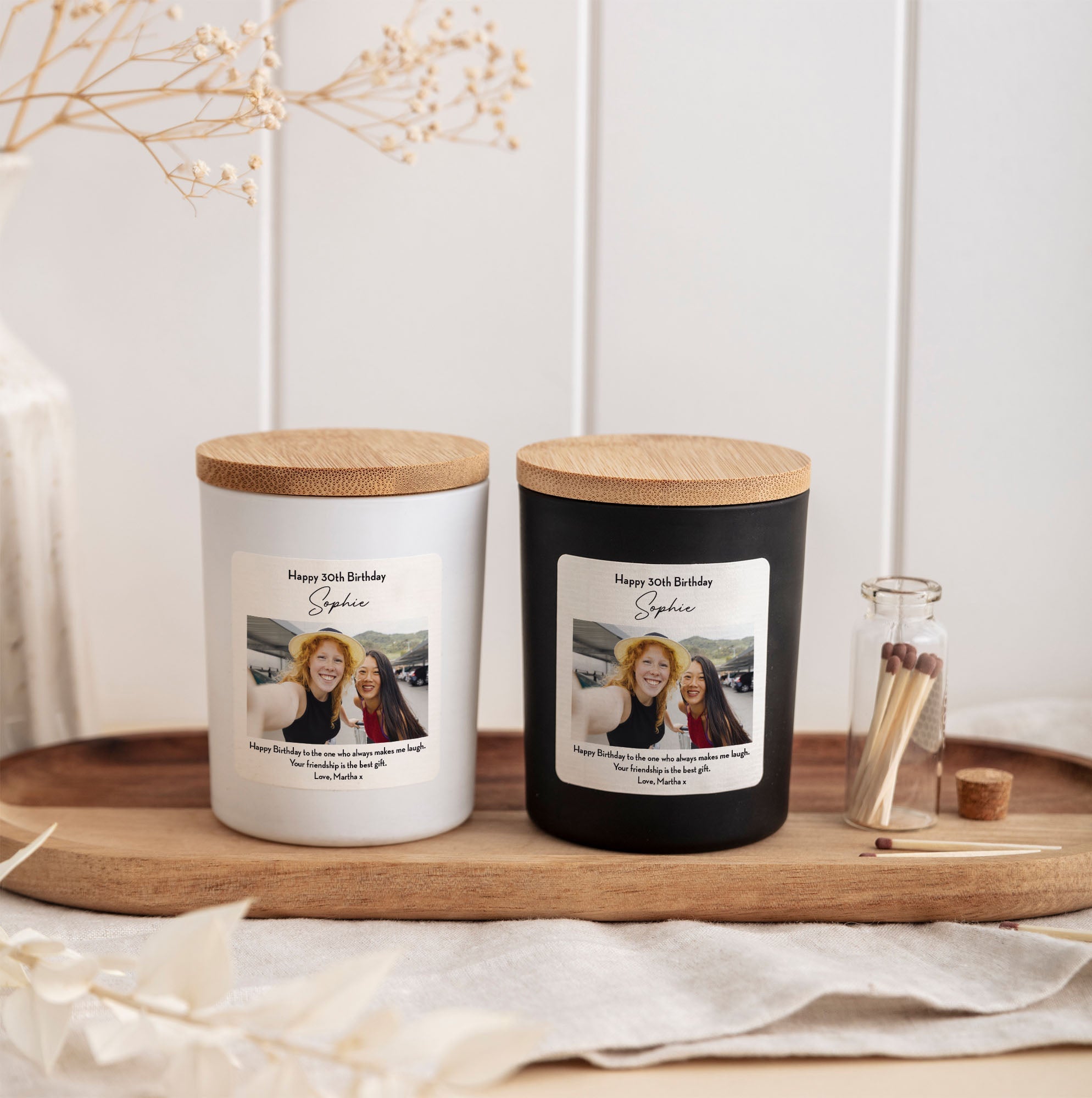 Custom Photo Birthday Candle with Gift Box | Personalized Picture Candle | 30th 40th 50th 60th Birthday Gift