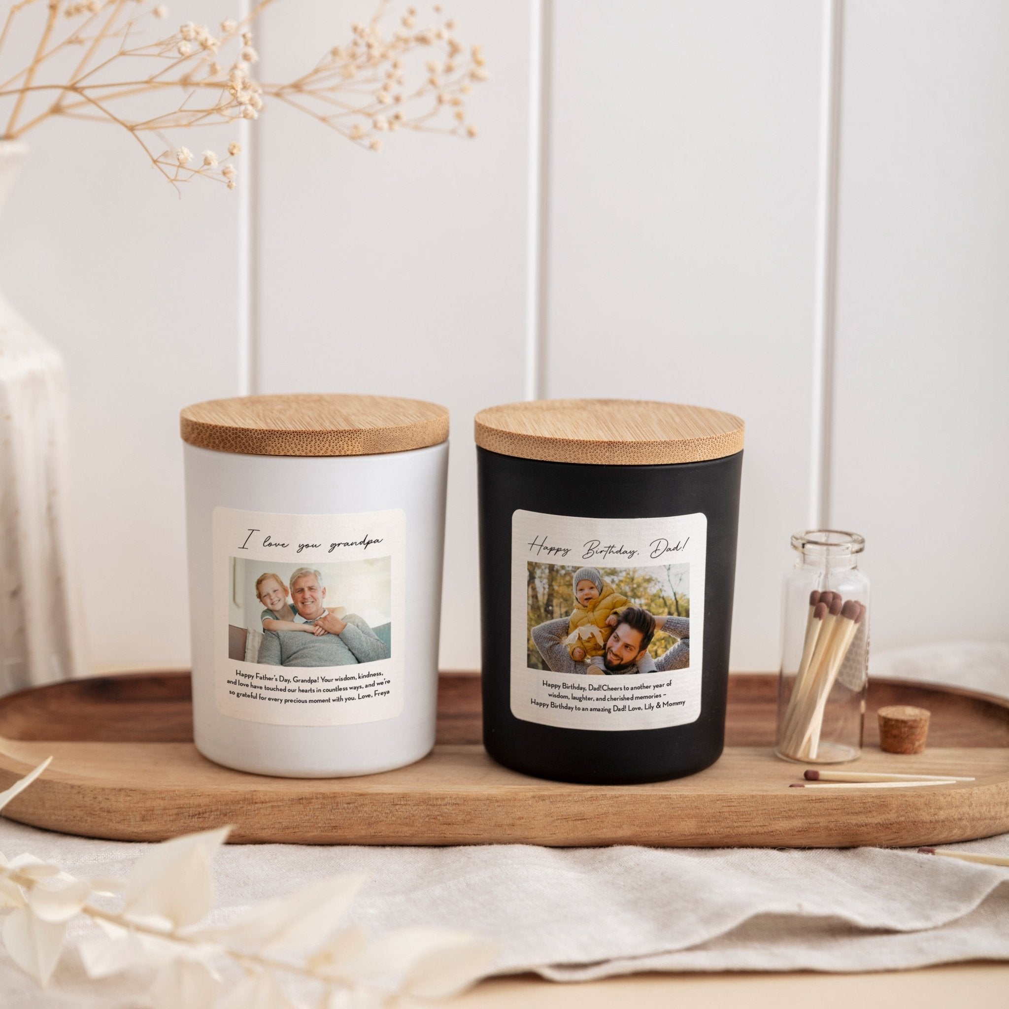 Personalized Photo Candle Gift | Mother’s Day Candle with Picture Upload | Soy Wax Candle Gift Box | Gift for Mom
