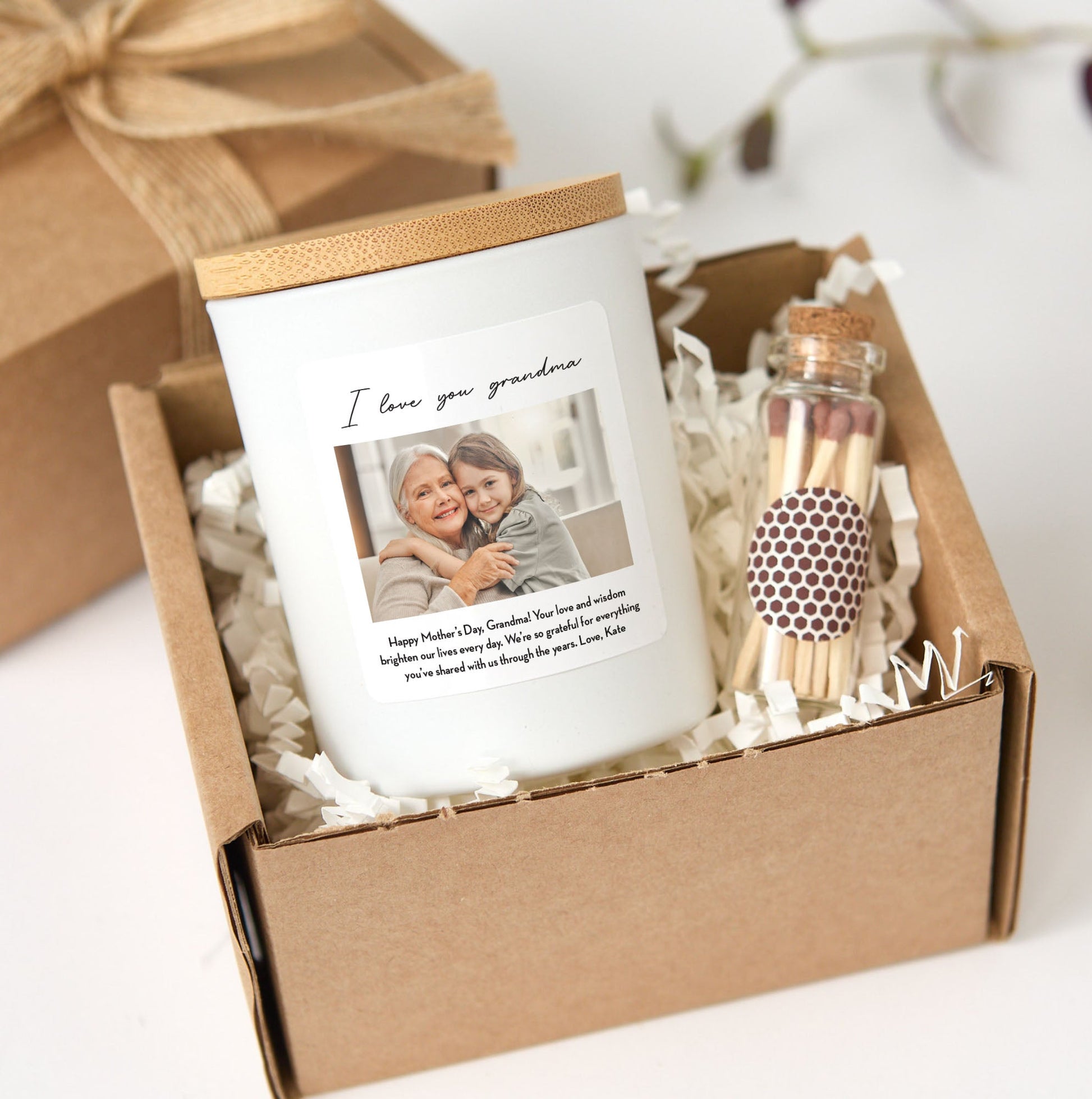 Personalized Photo Candle Gift | Mother’s Day Candle with Picture Upload | Soy Wax Candle Gift Box | Gift for Mom