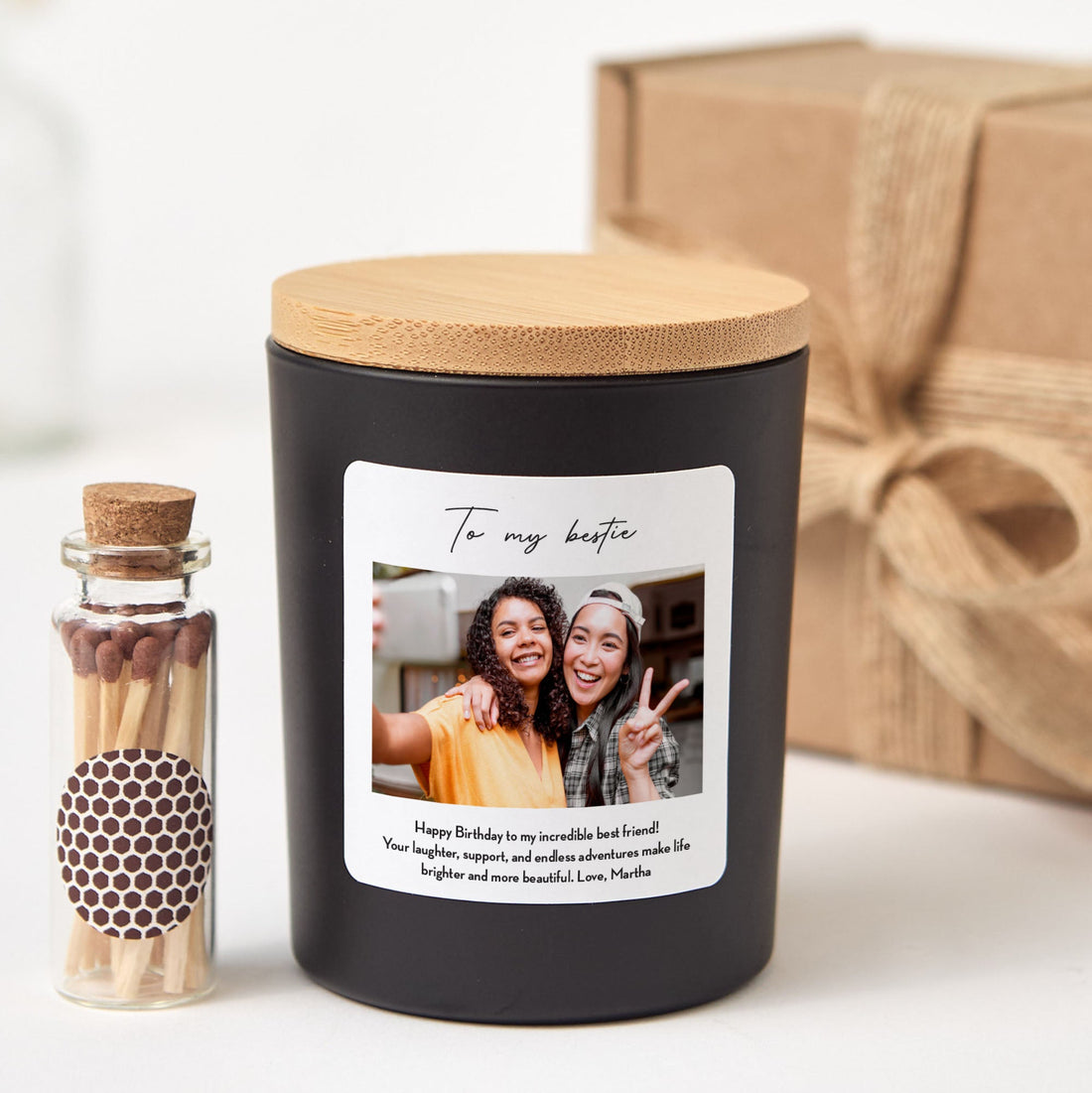 Personalized Photo Candle Gift | Mother’s Day Candle with Picture Upload | Soy Wax Candle Gift Box | Gift for Mom
