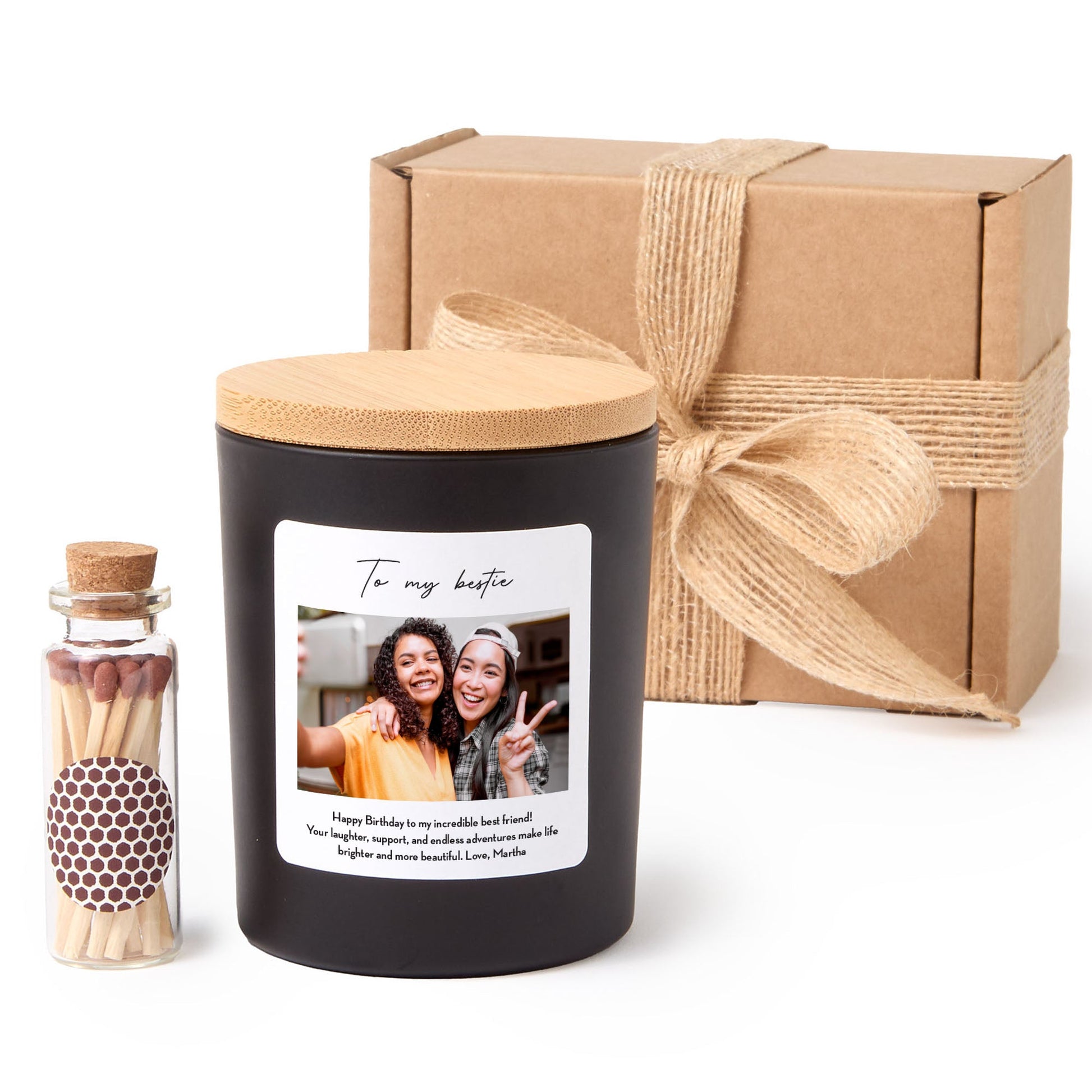 Personalized Photo Candle Gift | Mother’s Day Candle with Picture Upload | Soy Wax Candle Gift Box | Gift for Mom