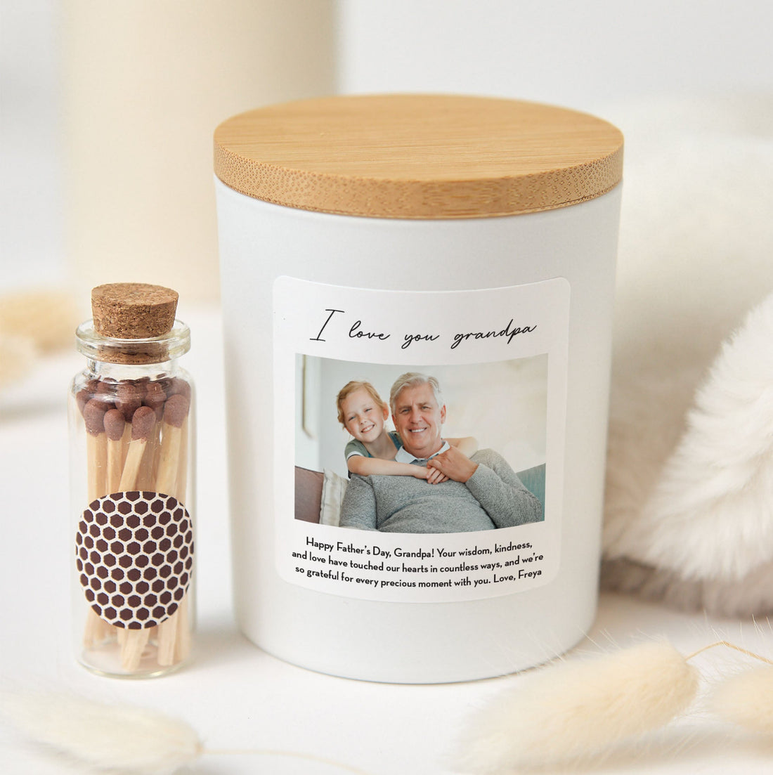 Personalized Photo Candle Gift | Mother’s Day Candle with Picture Upload | Soy Wax Candle Gift Box | Gift for Mom