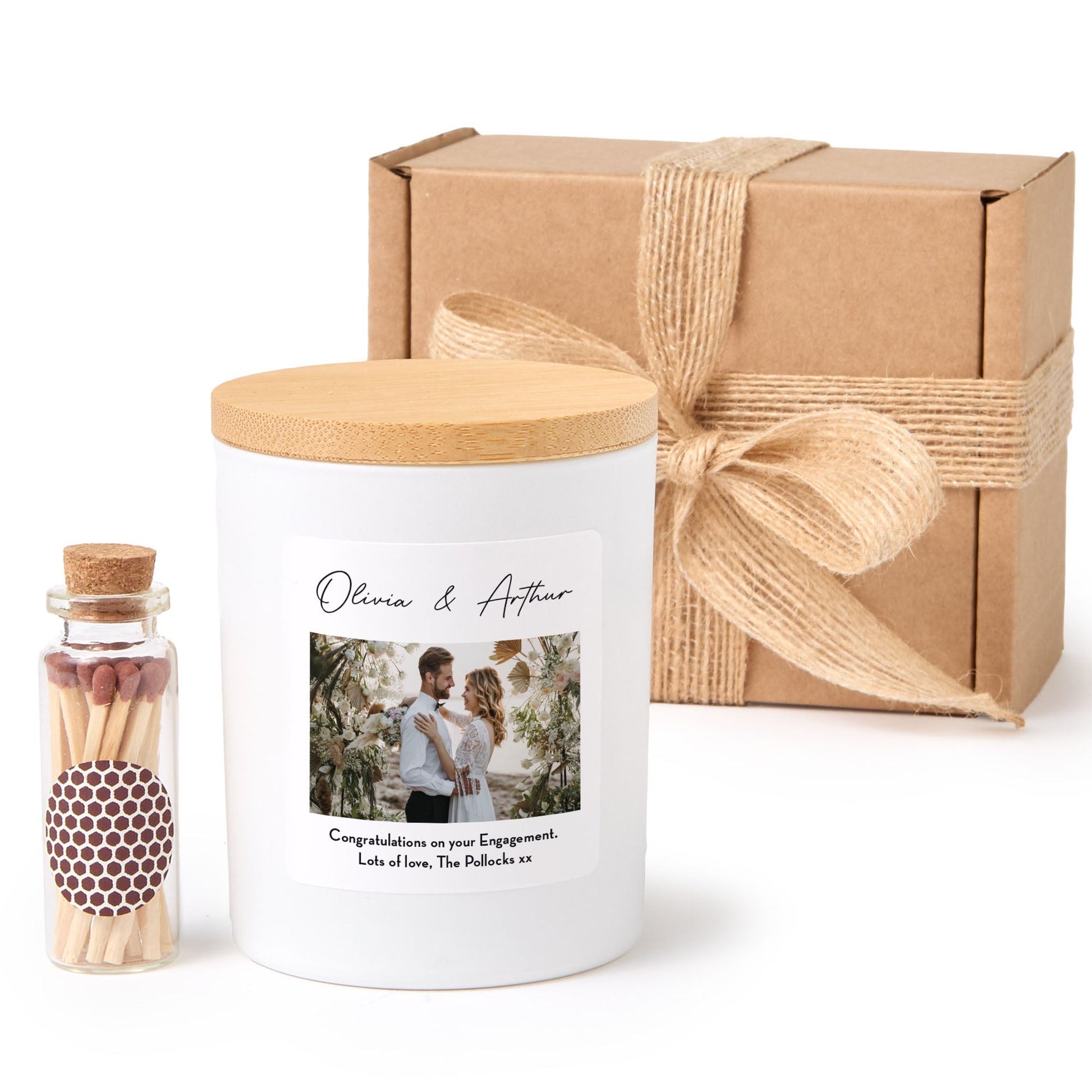 Custom Photo Candle with Gift Box | Personalized Picture Candle | Engagement, Wedding Gift