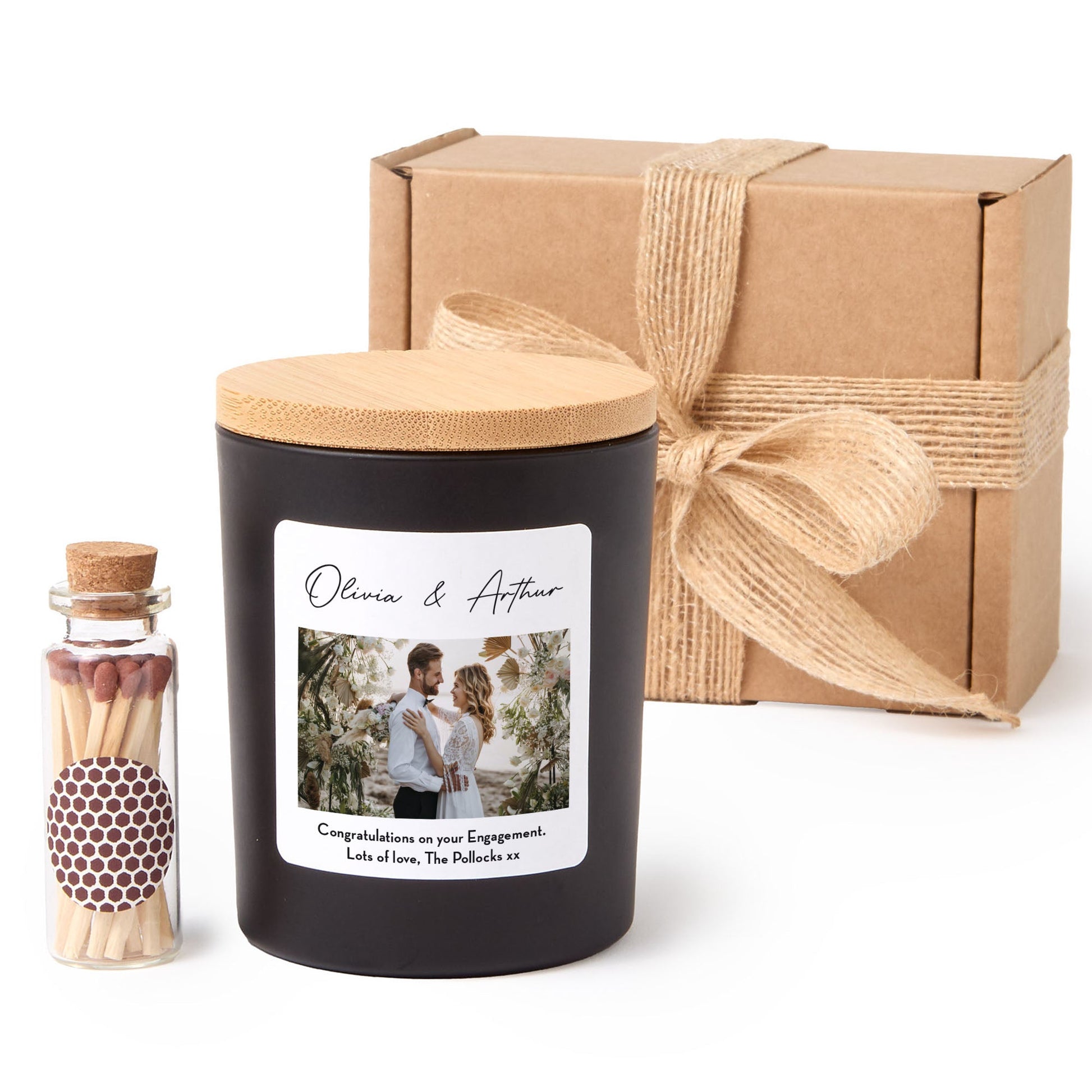 Custom Photo Candle with Gift Box | Personalized Picture Candle | Engagement, Wedding Gift