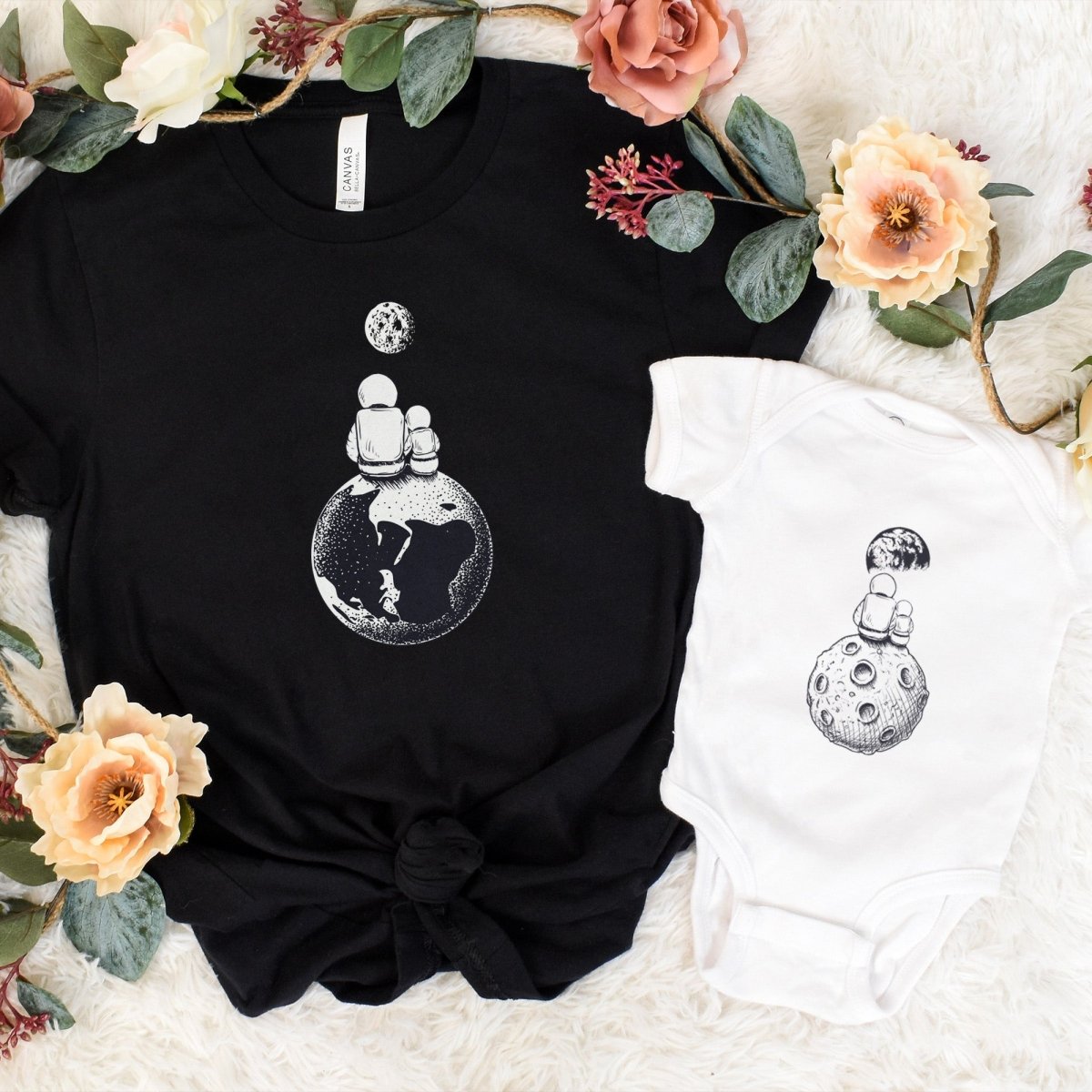 Dad and Child Moon Shirt, Gift for Dad, Father’s Day Tee, New Daddy Present from Baby, Sentimental Family Top