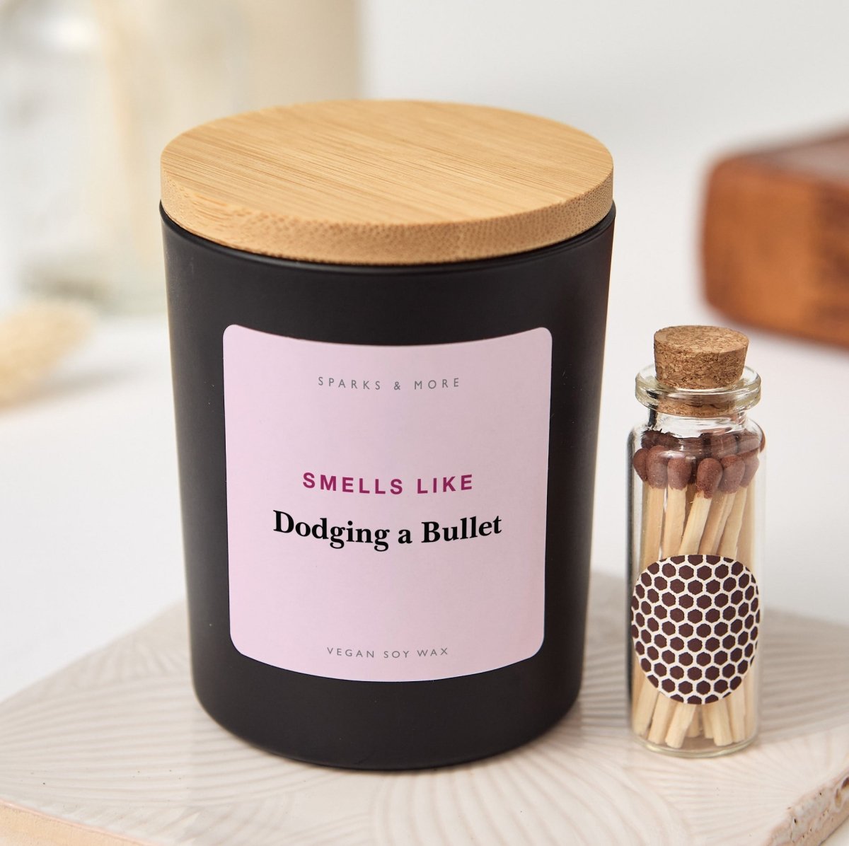 Divorce Candle, Dodging a Bullet Gift for Newly Single Friend or Divorce Party, Soy Candle with Gift Box