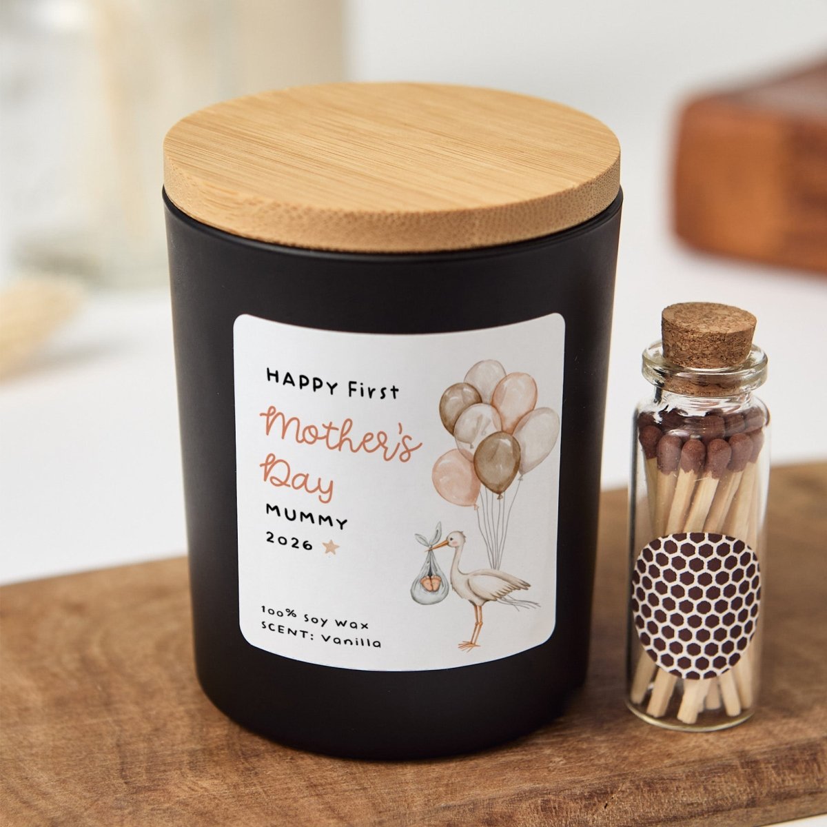 First Mother’s Day 2026 Scented Candle for New Mummy | Baby Arrival Keepsake with Gift Box, Mini Matches
