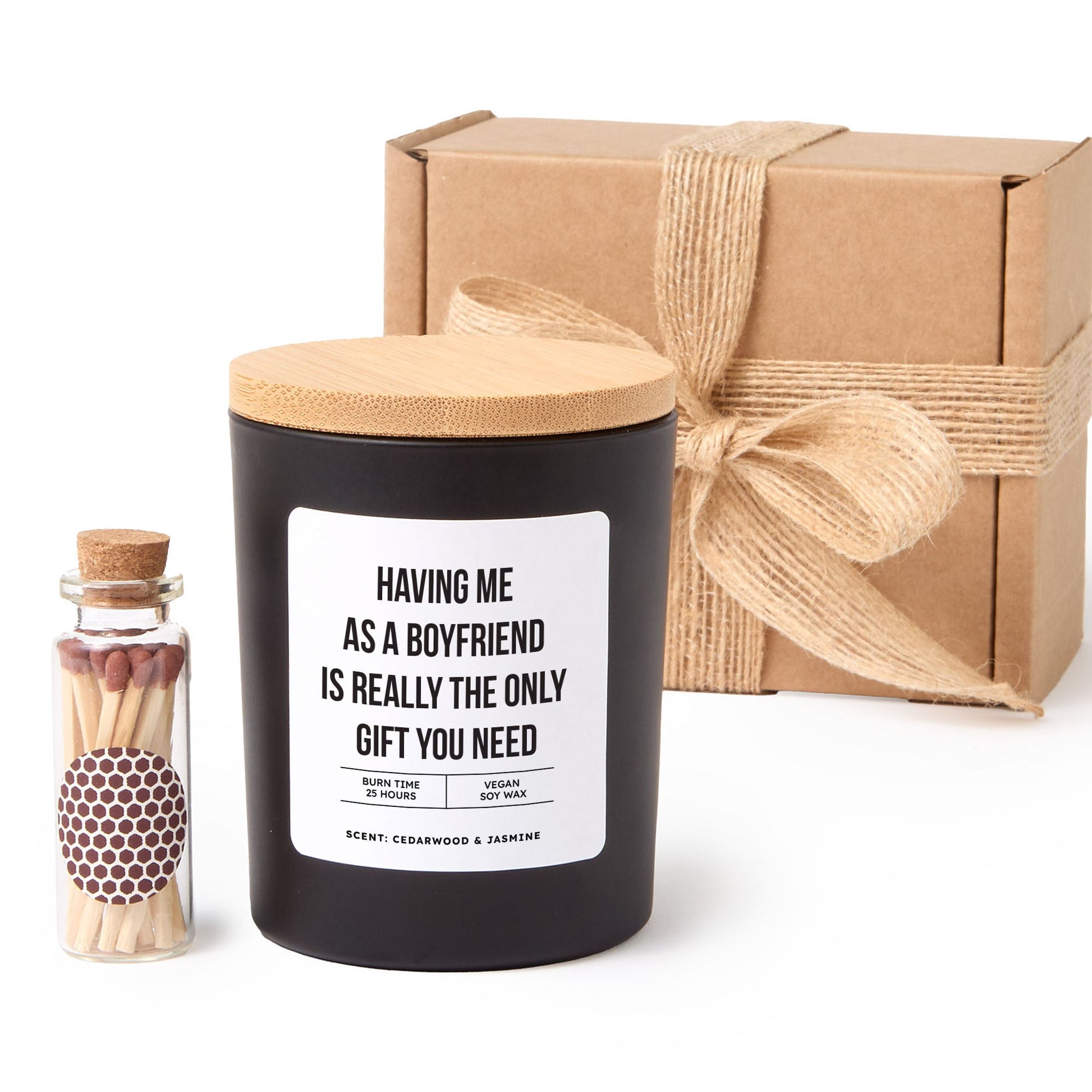 Funny Boyfriend Candle Gift | Cheeky Candle for Him | Anniversary Valentines Gift | Unique Scented Candle Present