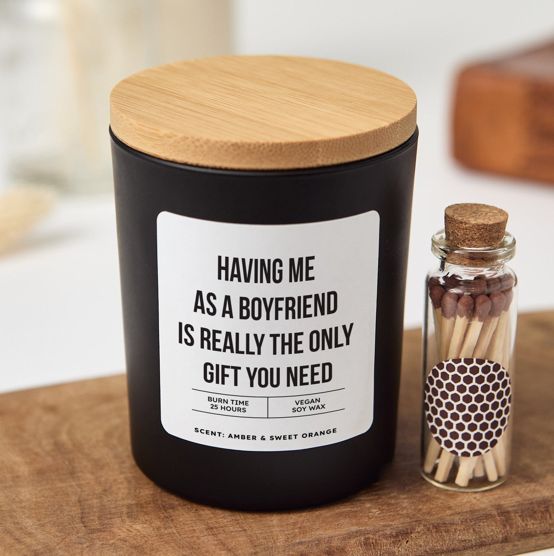 Funny Boyfriend Candle Gift | Cheeky Candle for Him | Anniversary Valentines Gift | Unique Scented Candle Present