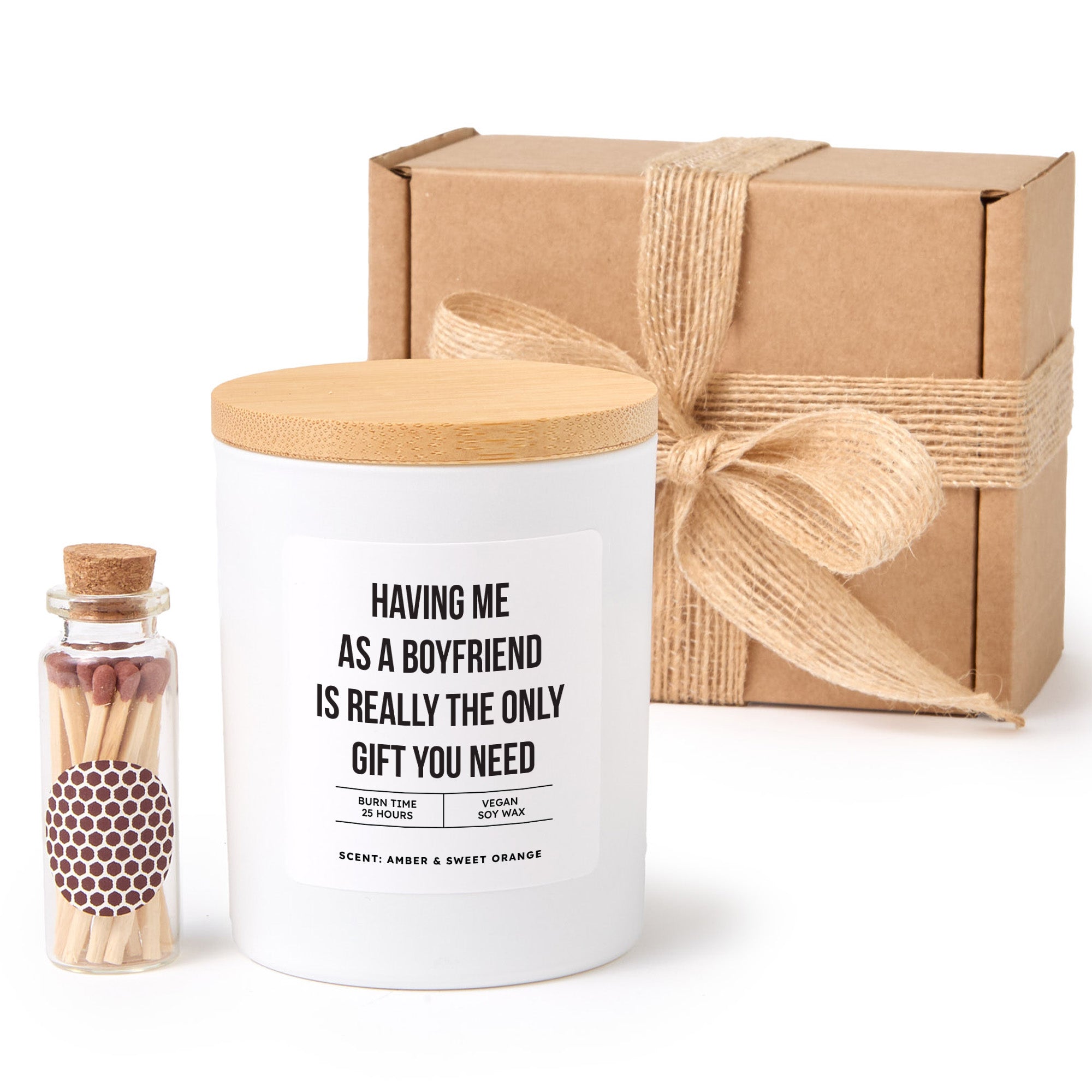 Funny Boyfriend Candle Gift | Cheeky Candle for Him | Anniversary Valentines Gift | Unique Scented Candle Present