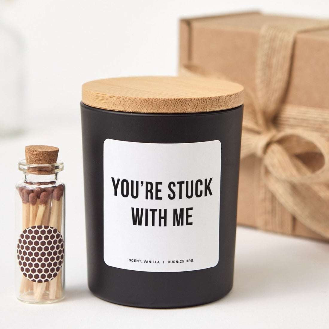 Funny Candle | Gift for Friend | Sarcastic Quote | Humor Candle | Includes Matches and Ribbon