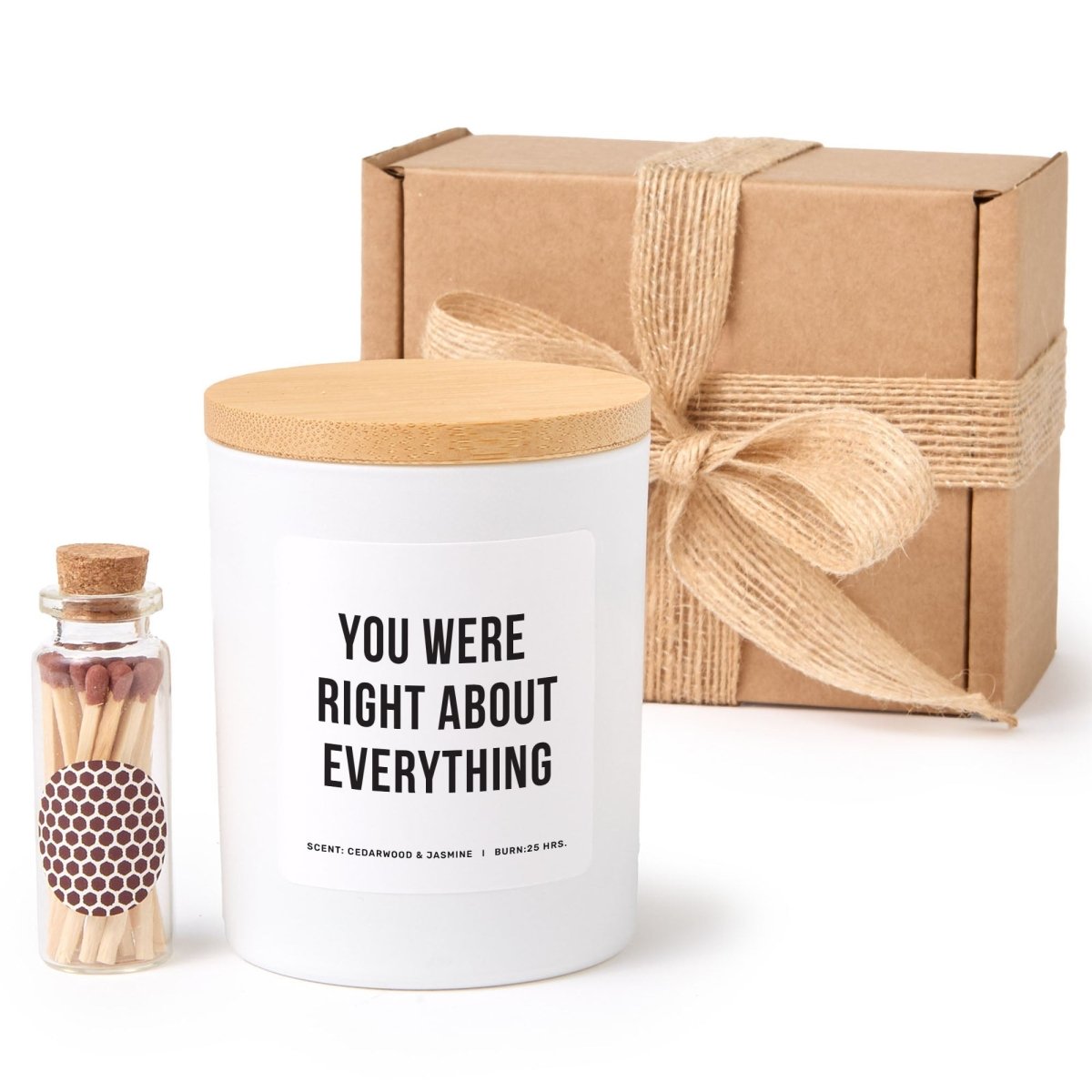 Funny Candle | Gift for Her | Sarcastic Humor | Friendship Quote | Includes Matches and Ribbon