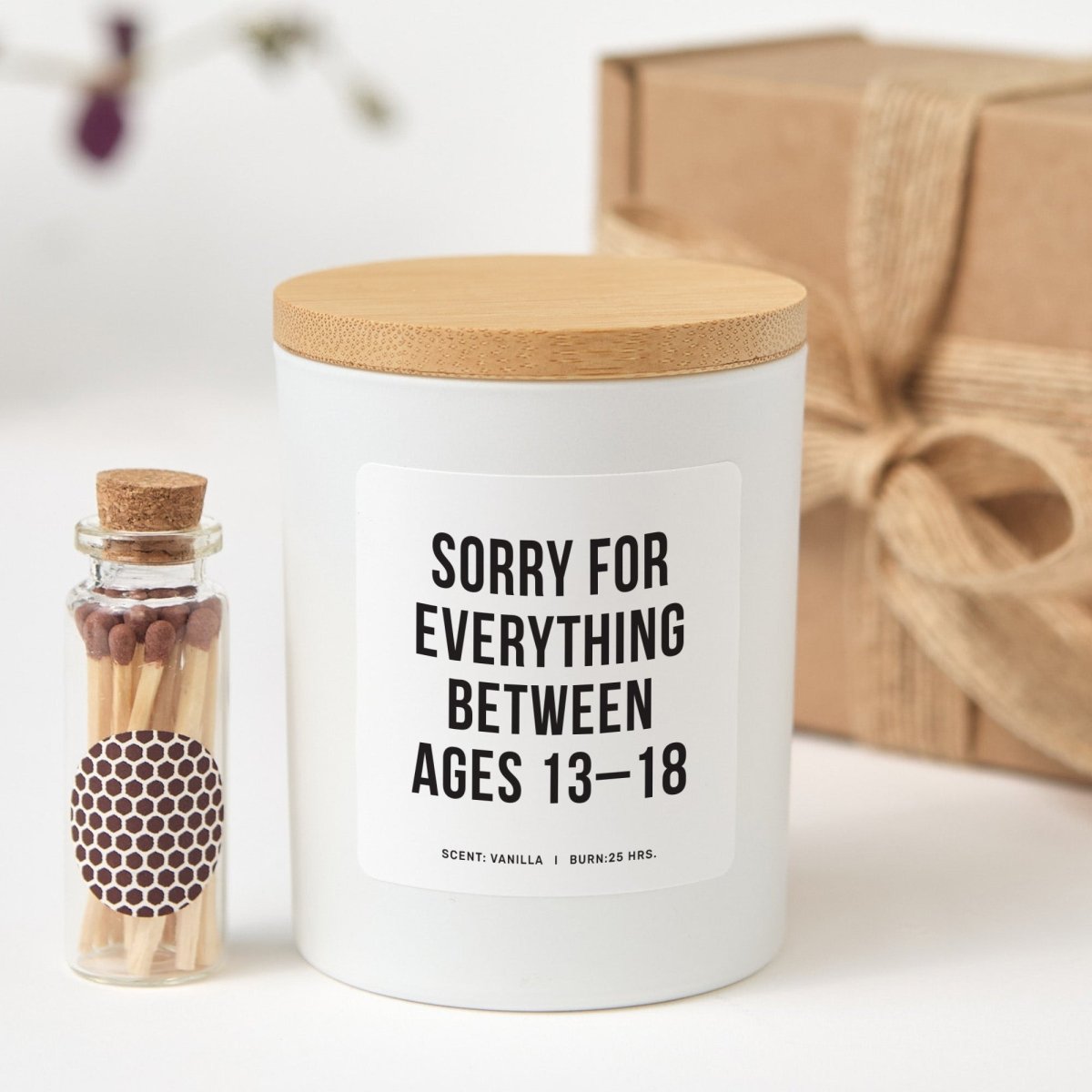 Funny Candle | Gift for Mom | Apology Gift | Teen Years Joke | Includes Matches and Ribbon