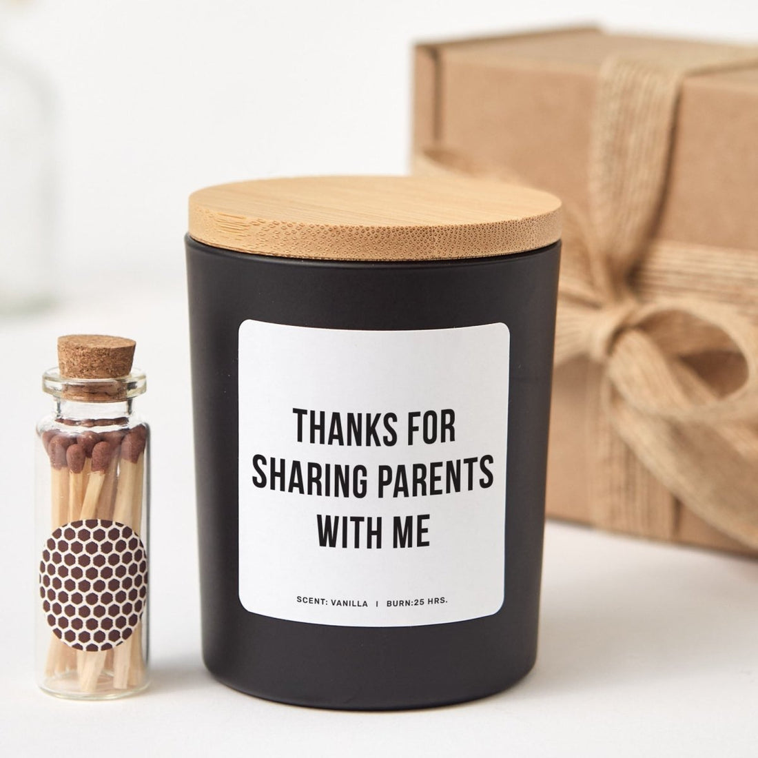 Funny Candle | Gift for Sister | Family Humor | Thank You Gift | Includes Matches and Ribbon