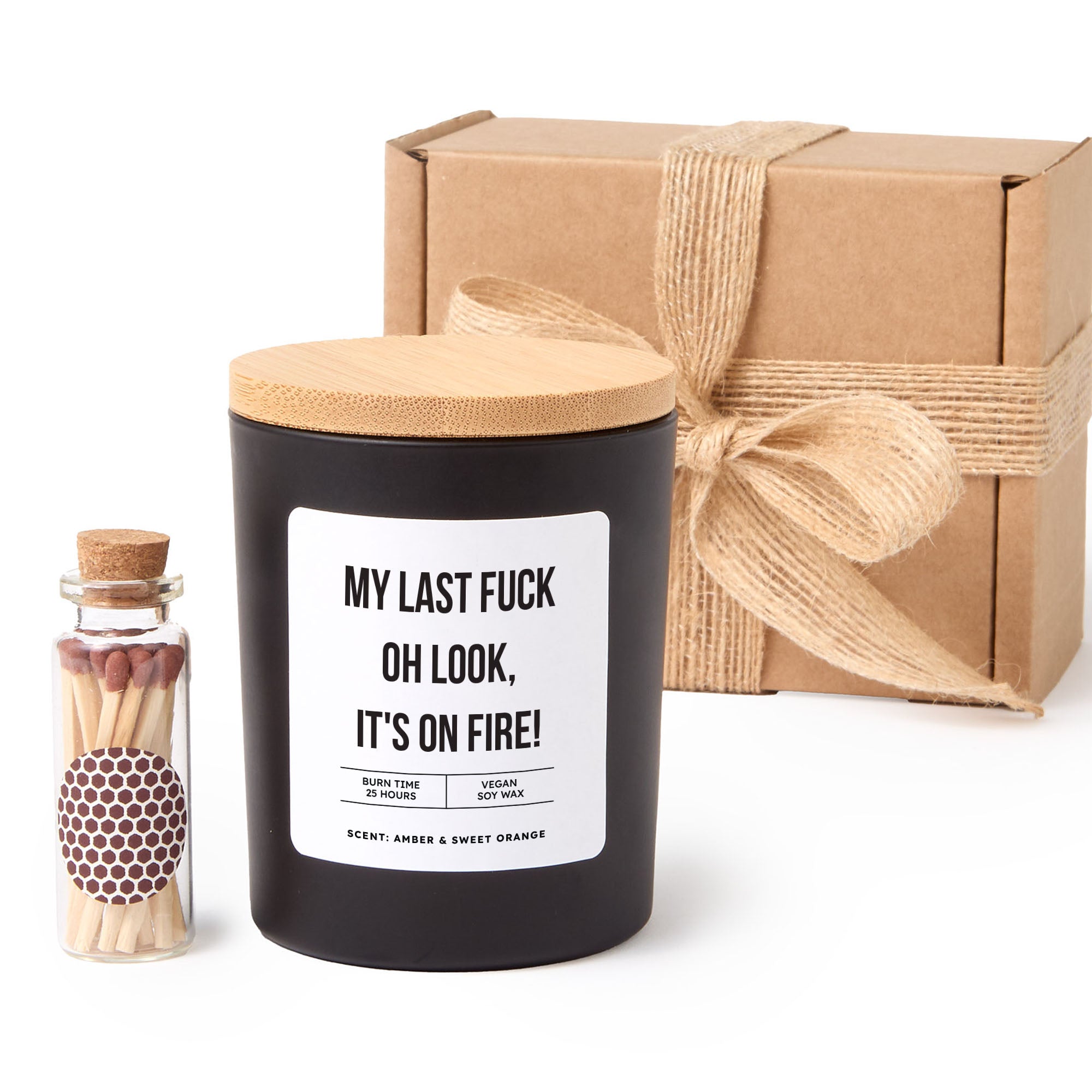 Funny Candle Gift | My Last Fuck Oh Look It’s On Fire | Sarcastic Birthday Cheeky Joke Candle for Friends