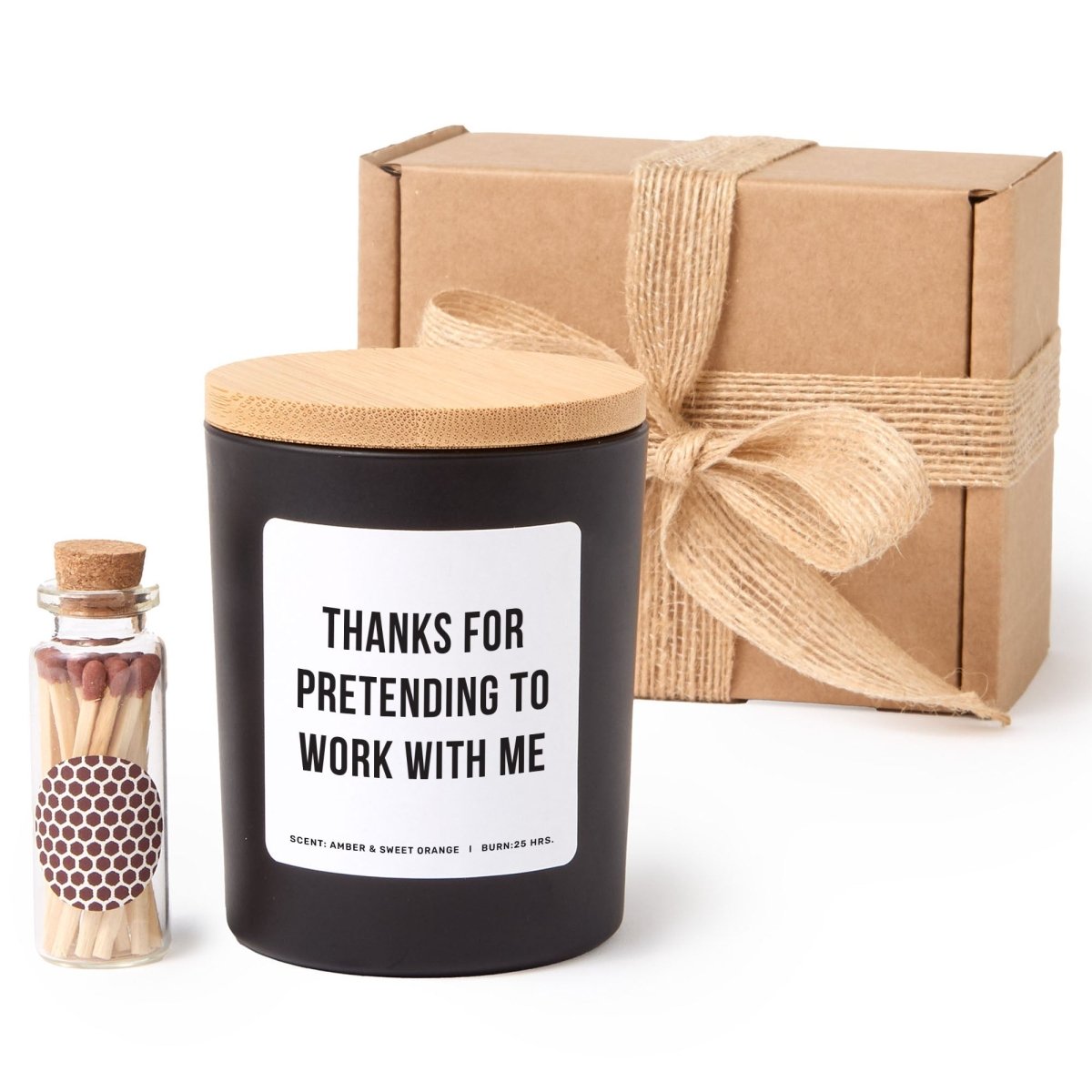Funny Coworker Soy Candle Gift for Office Colleague Humor Work Present, Comes with Matches Free Gift Wrap
