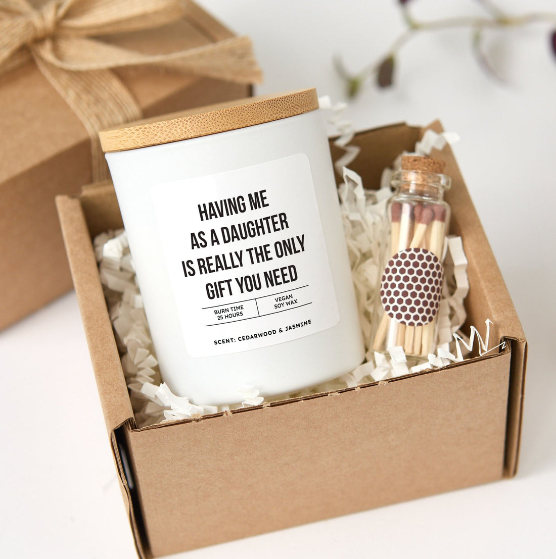 Funny Daughter Gift Candle | Birthday Gift for Mom Dad | Cheeky Gift from Daughter
