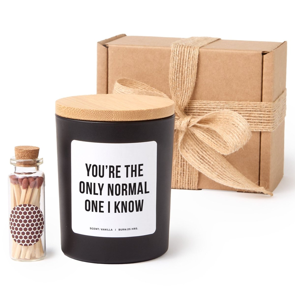 Funny Friendship Candle | Gift for Best Friend | Humor Quote | Includes Matches and Ribbon