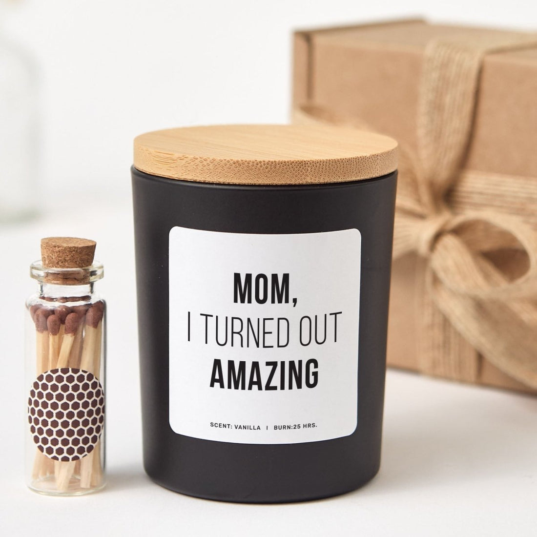 Funny Mom Candle | Gift for Mother | Humor Quote | Birthday Present | Includes Matches and Ribbon