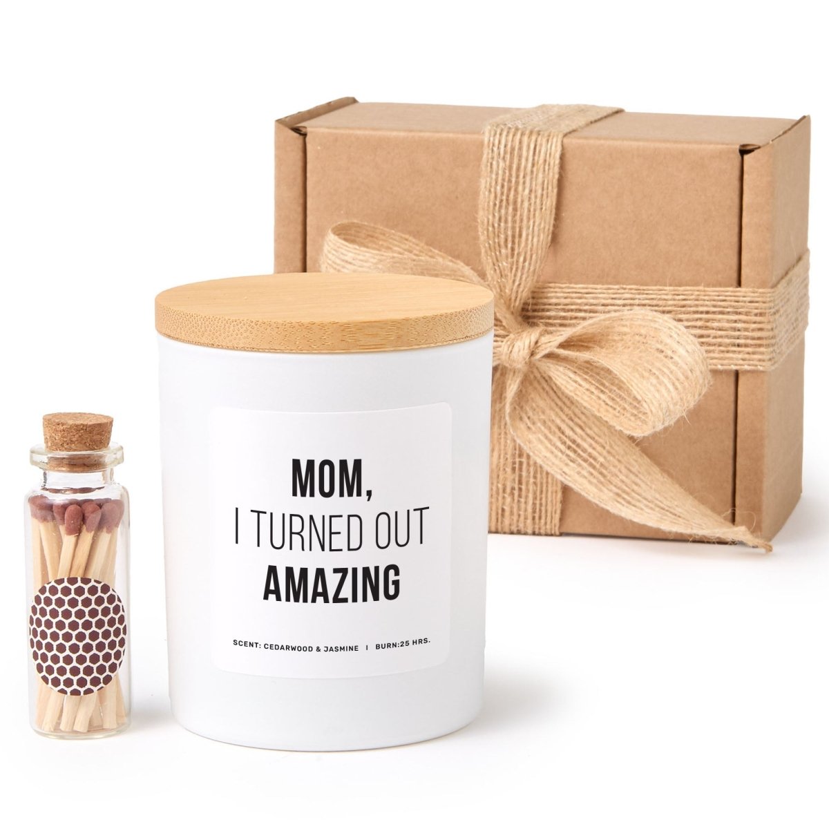 Funny Mom Candle | Gift for Mother | Humor Quote | Birthday Present | Includes Matches and Ribbon