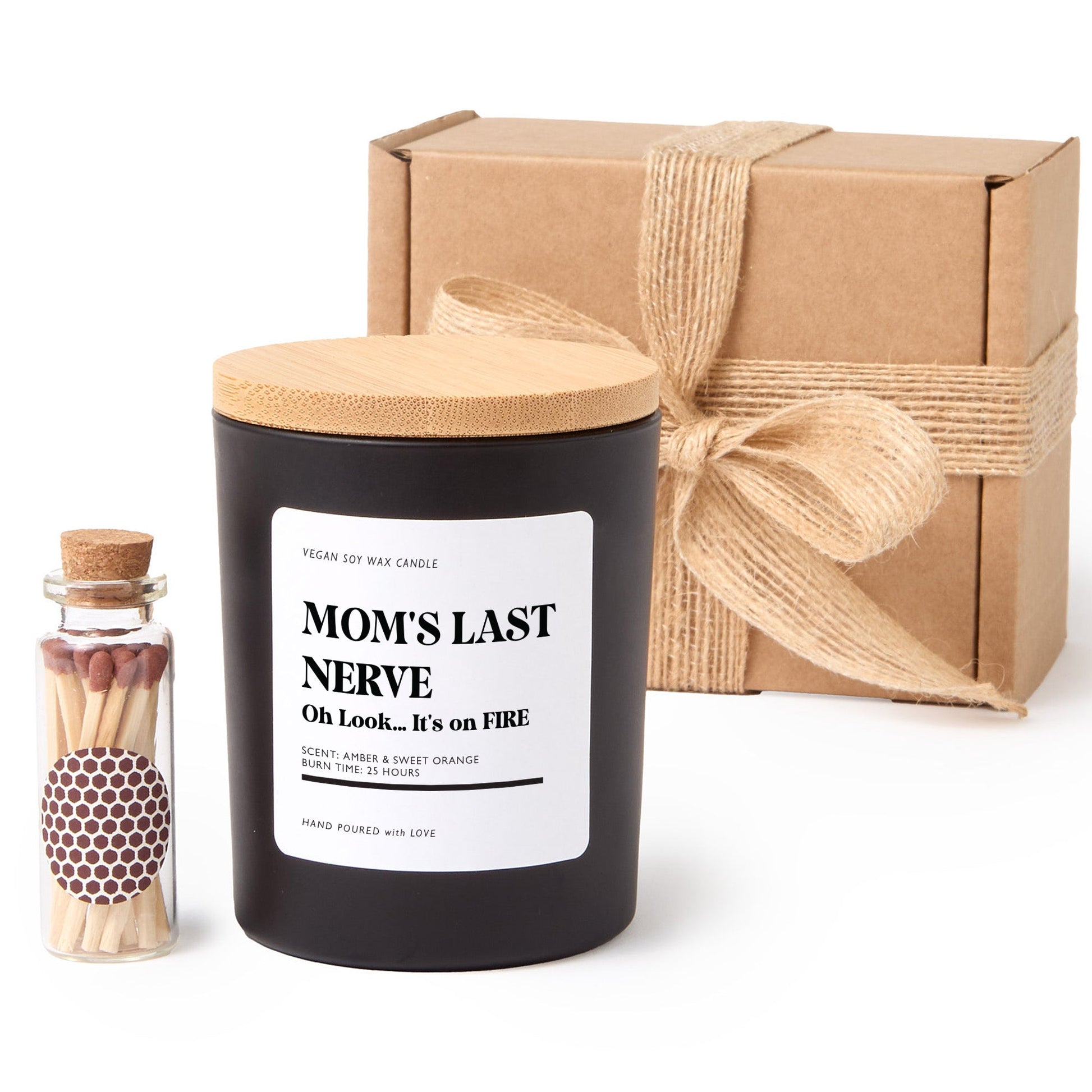 Funny Mom Candle Gift | Mom’s Last Nerve Candle | Oh Look It’s on Fire | Soy Wax Candle Gift Box | Mother’s Day Gift for Mom