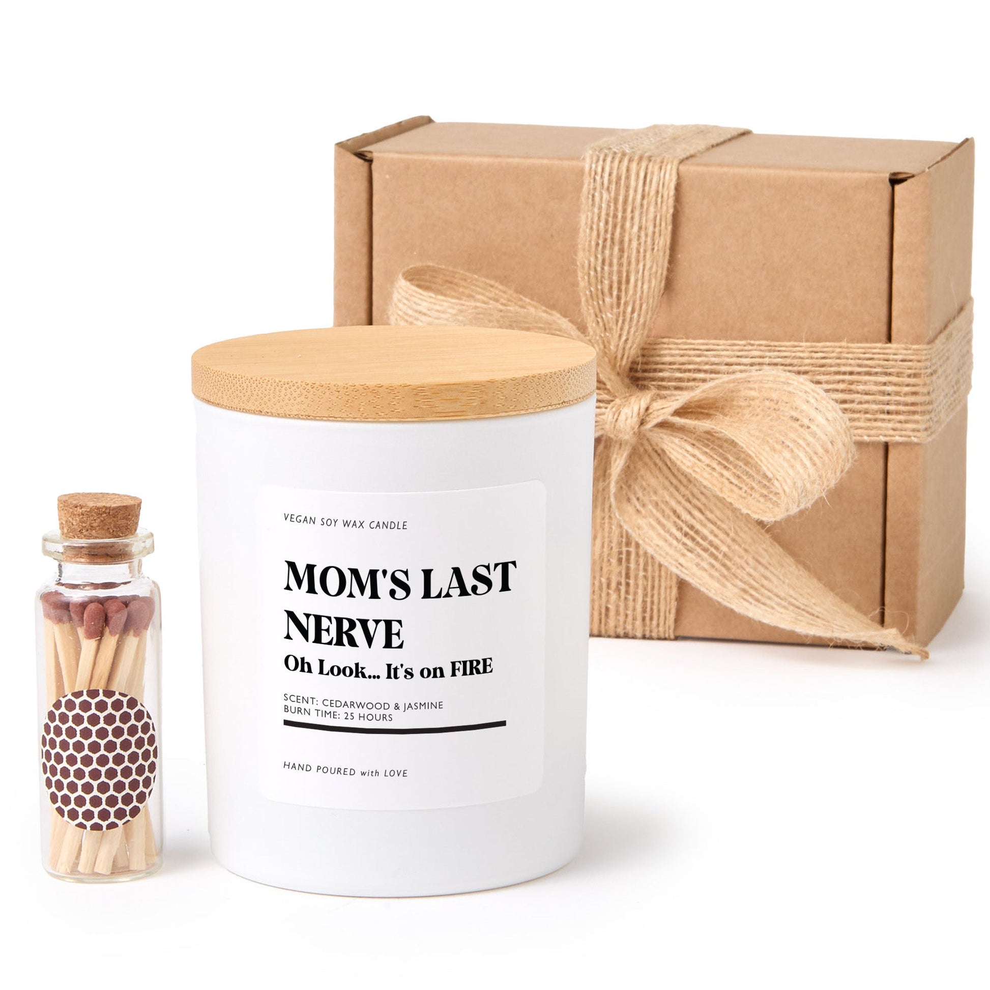 Funny Mom Candle Gift | Mom’s Last Nerve Candle | Oh Look It’s on Fire | Soy Wax Candle Gift Box | Mother’s Day Gift for Mom