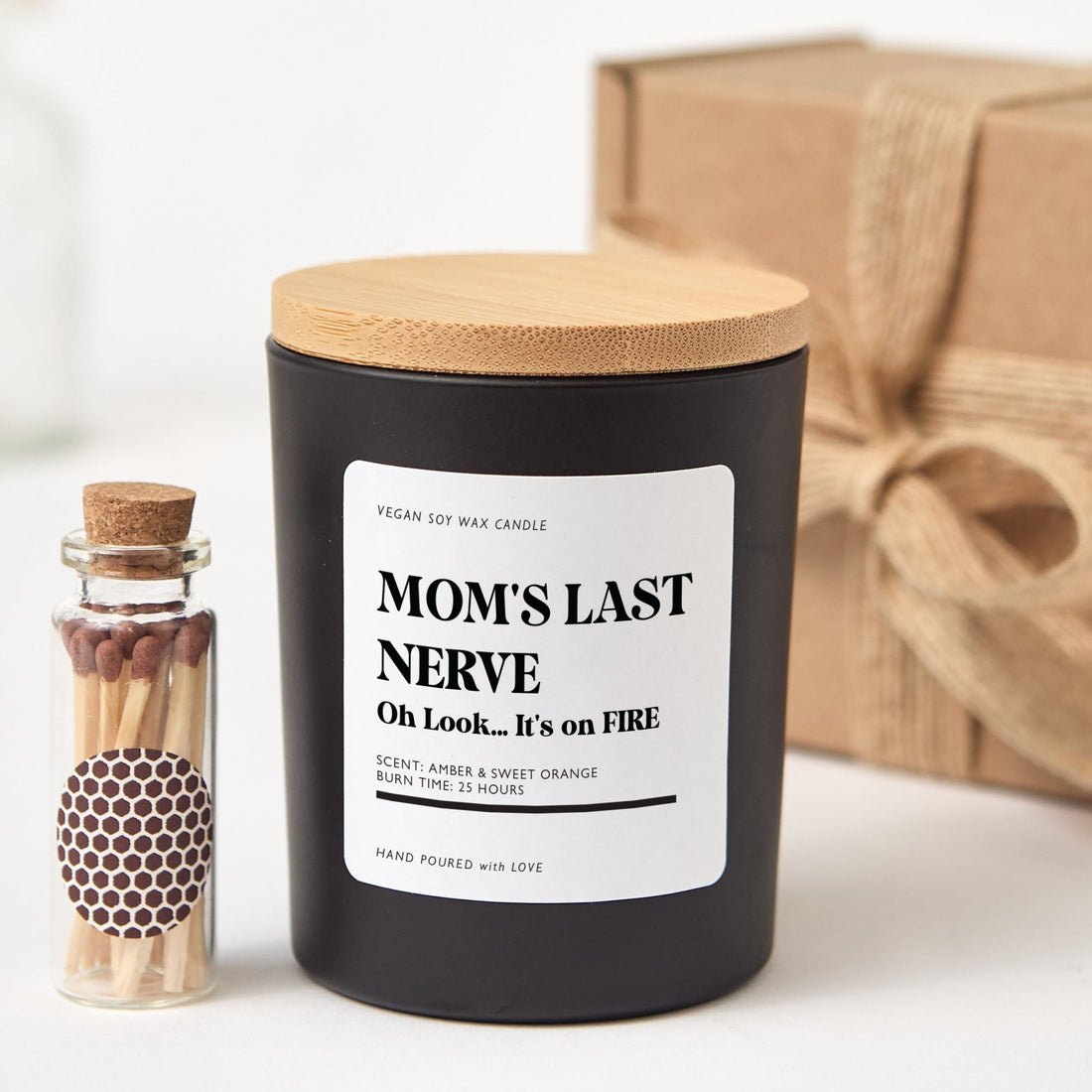Funny Mom Candle Gift | Mom’s Last Nerve Candle | Oh Look It’s on Fire | Soy Wax Candle Gift Box | Mother’s Day Gift for Mom