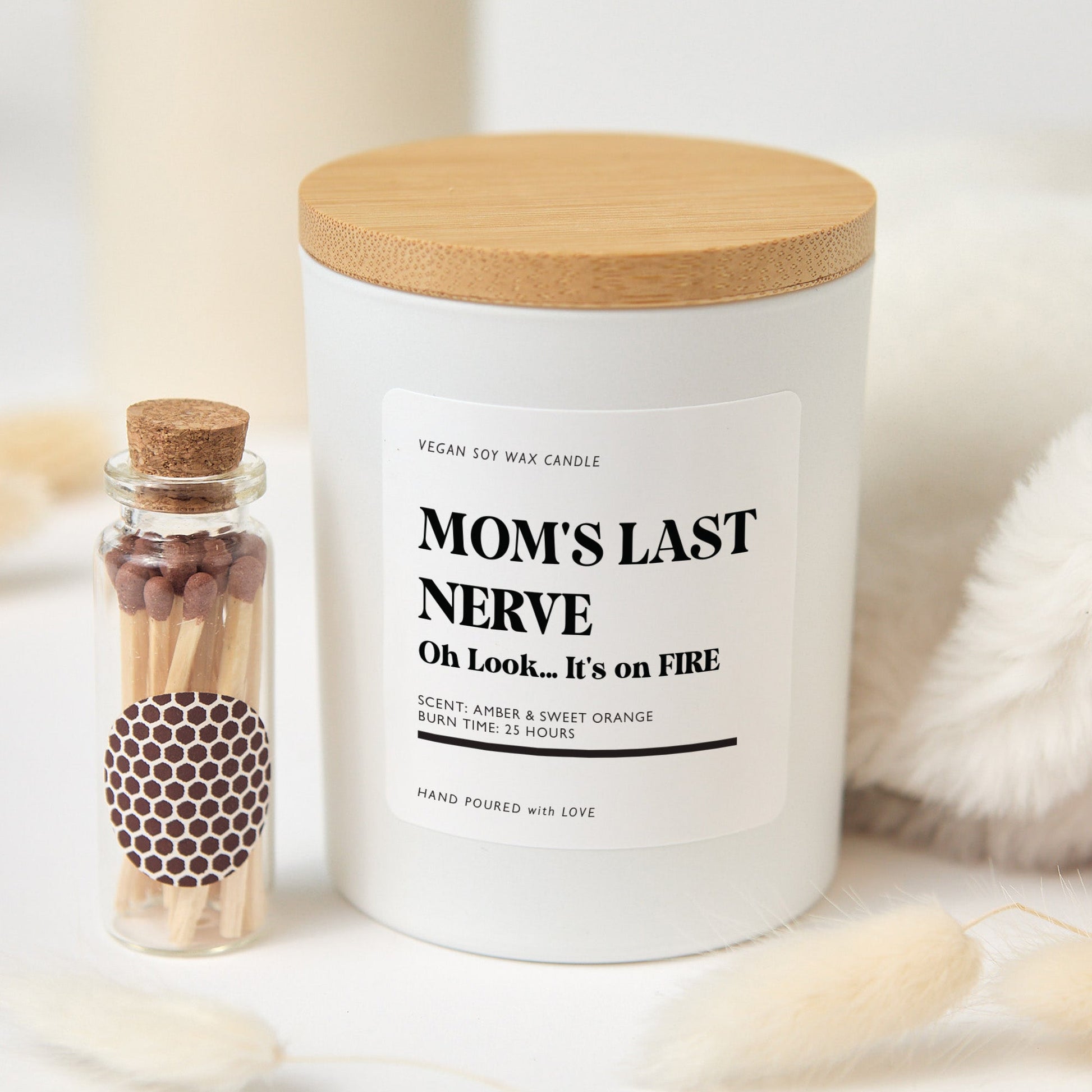 Funny Mom Candle Gift | Mom’s Last Nerve Candle | Oh Look It’s on Fire | Soy Wax Candle Gift Box | Mother’s Day Gift for Mom