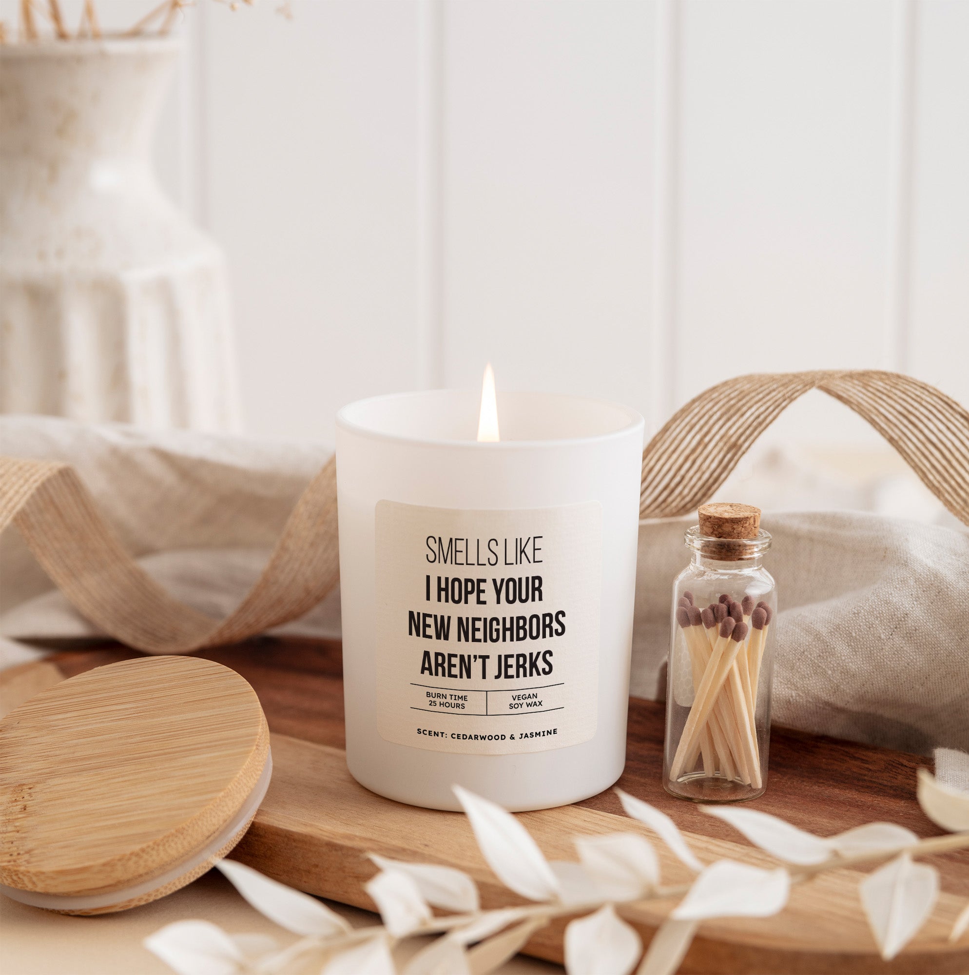 Funny New Home Candle with Gift Box | Cheeky Housewarming Moving Gift for Friends, Unique New Neighbor Present