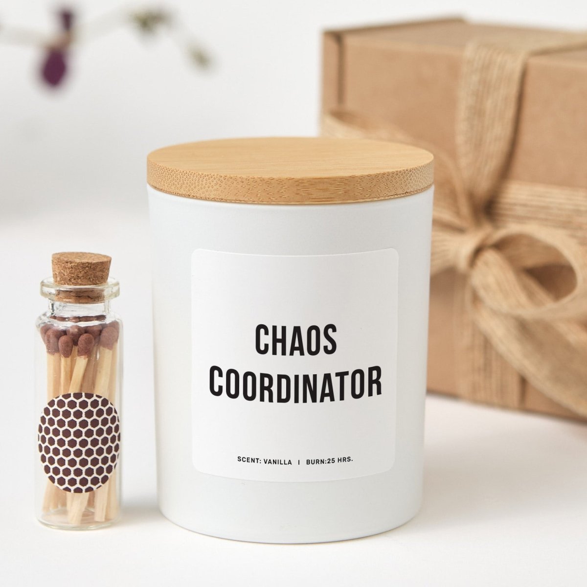 Funny Office Soy Candle Gift for Coworker Manager Humor Work Present, Comes with Matches Free Gift Wrap