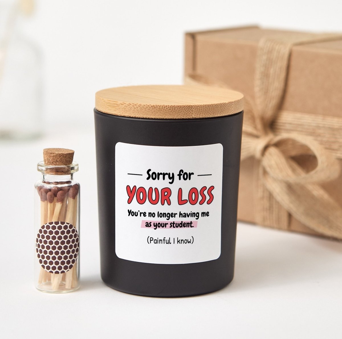 Funny Teacher Candle Gift, End of School Year Present for Teacher from Student, Personalized Goodbye Appreciation Candle