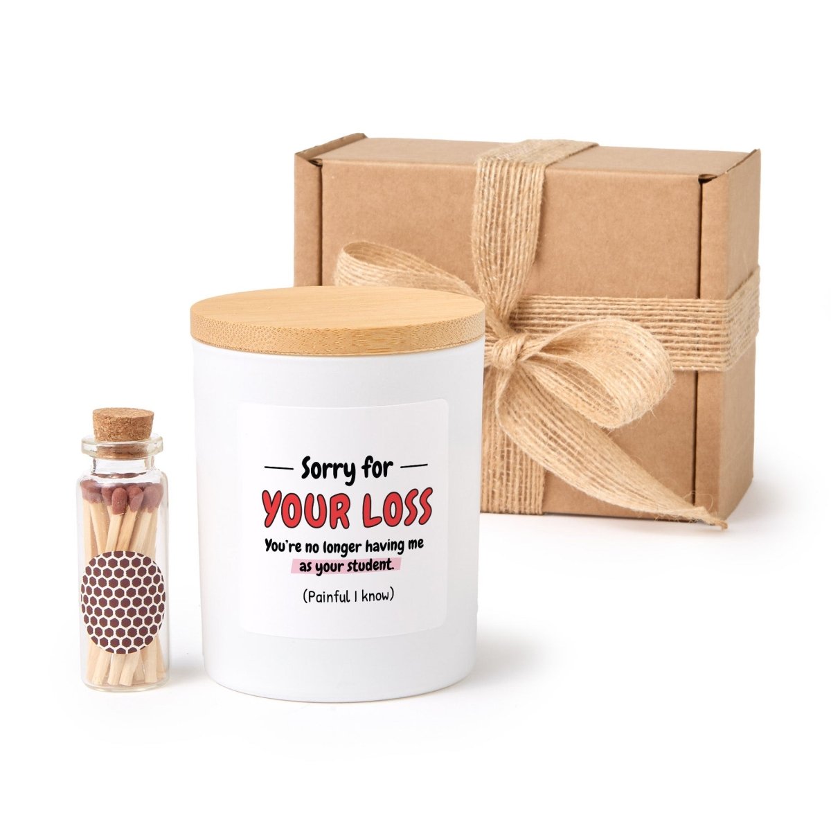 Funny Teacher Candle Gift, End of School Year Present for Teacher from Student, Personalized Goodbye Appreciation Candle