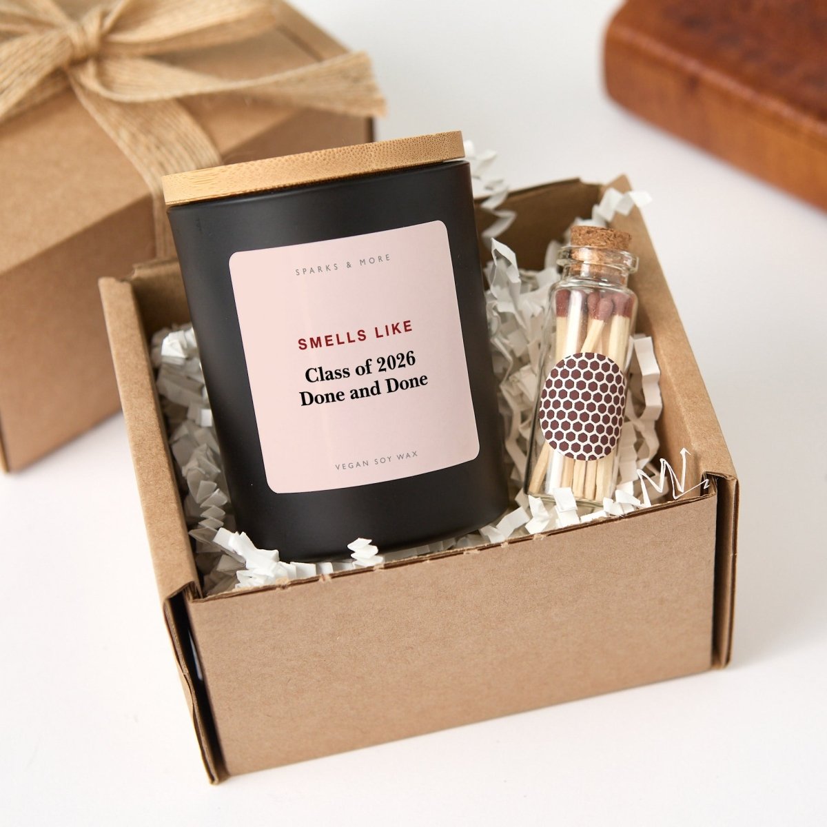 Graduation Candle, Class of 2026 Done and Done Gift for Graduate Her or Him, Soy Candle with Box and Matches