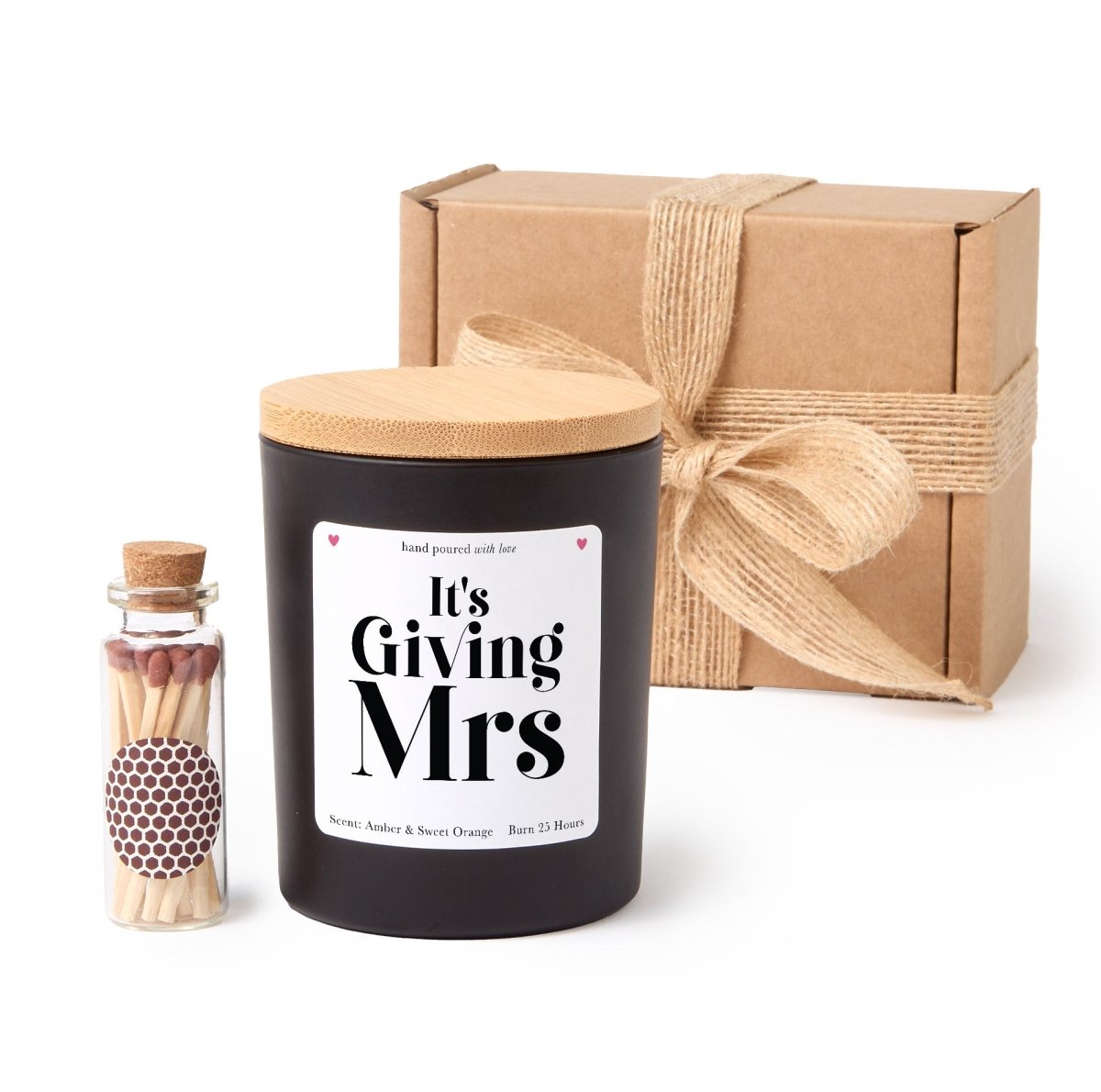 It’s Giving Mrs Candle, Bridal Shower Gift, Newlywed Bride Present With Gift Box For Bachelorette Party